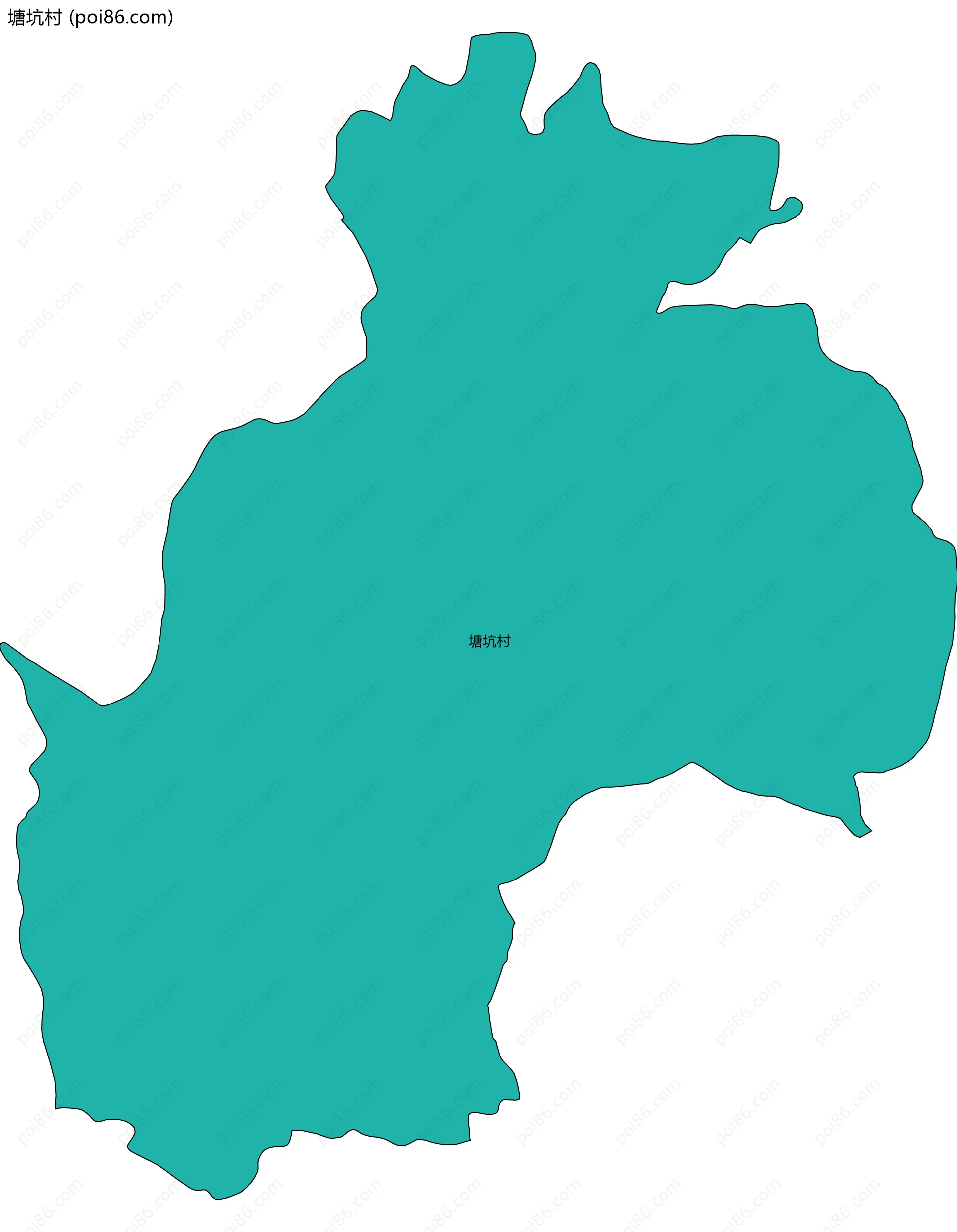 塘坑村边界地图