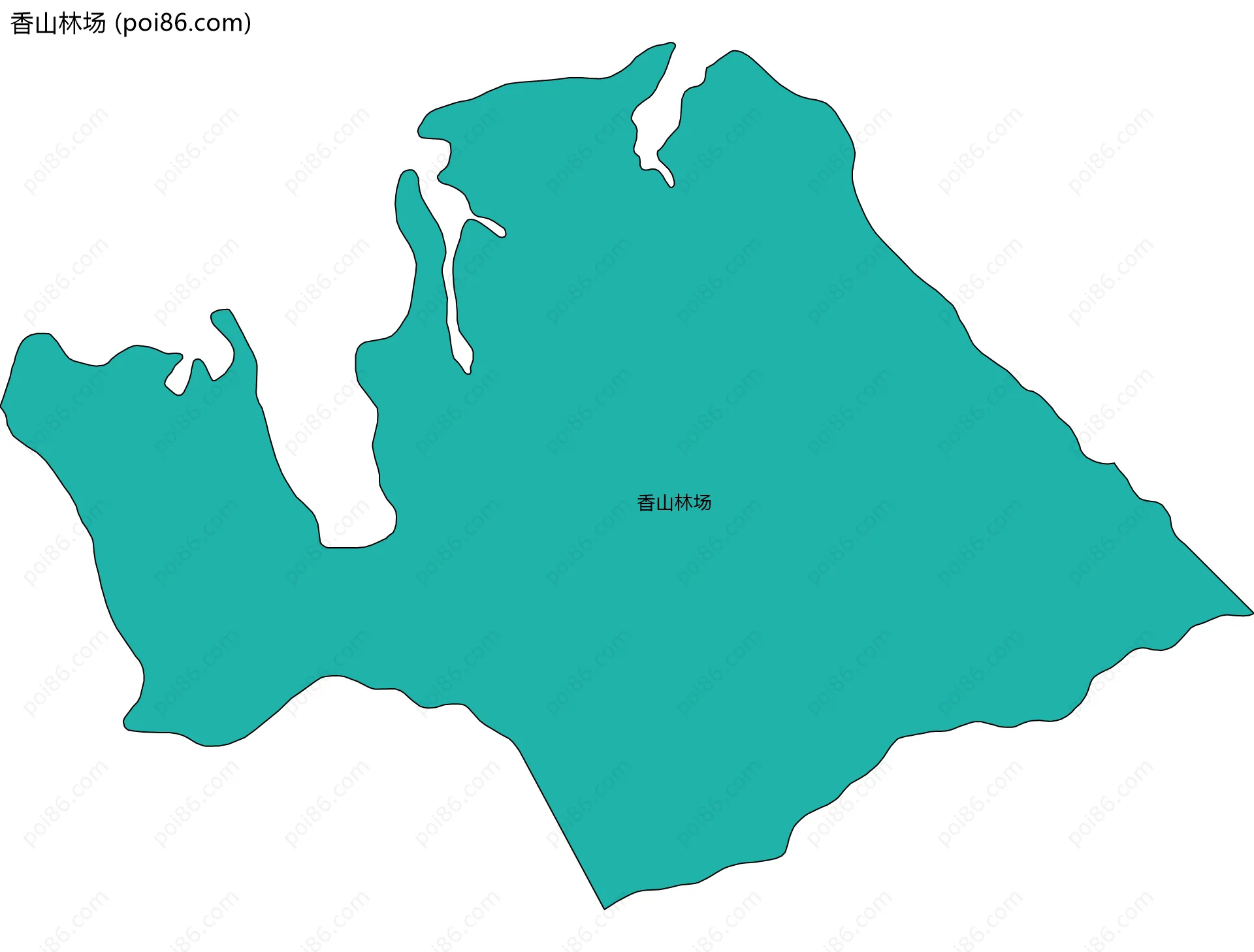 香山林场边界地图