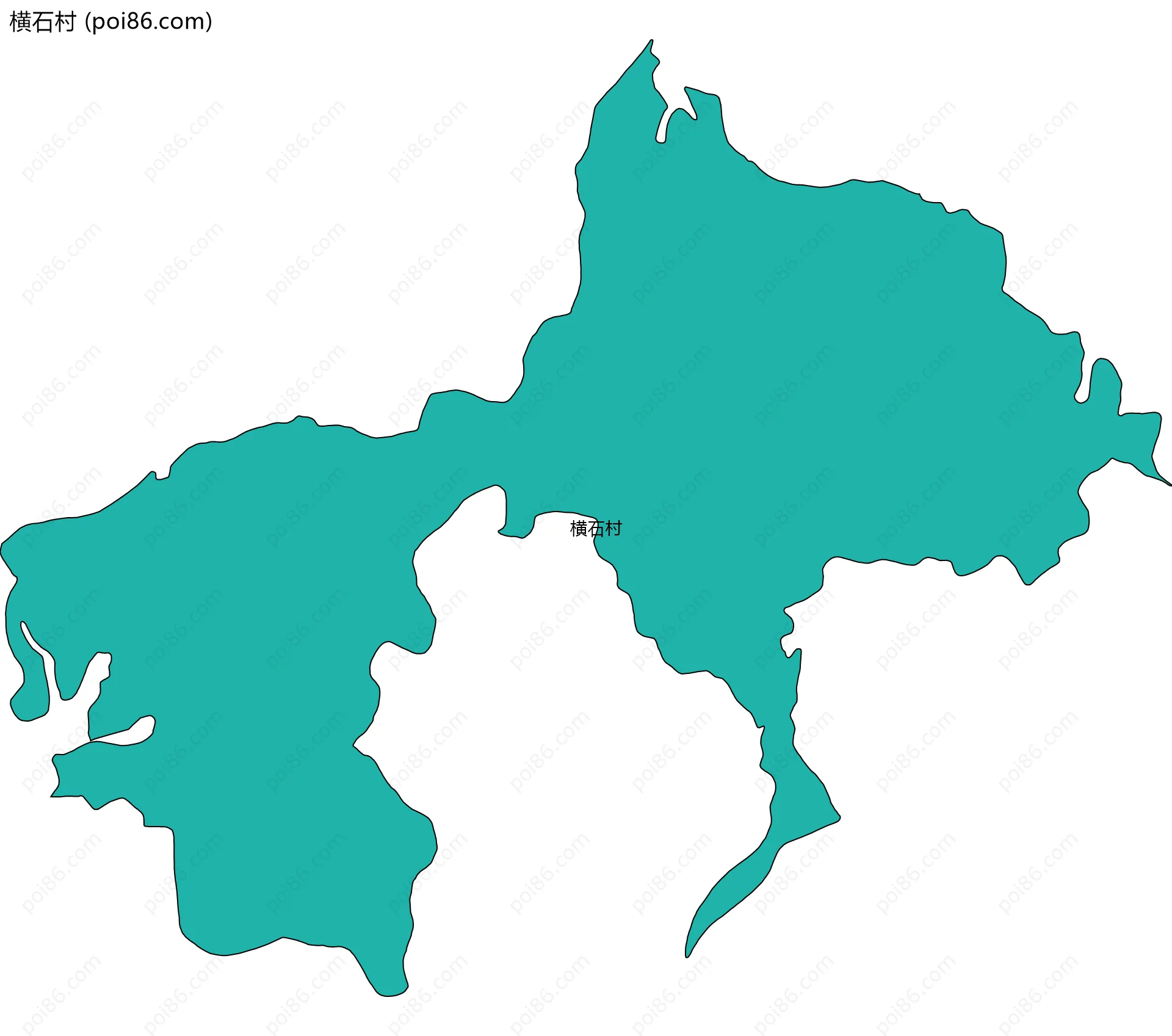 横石村边界地图