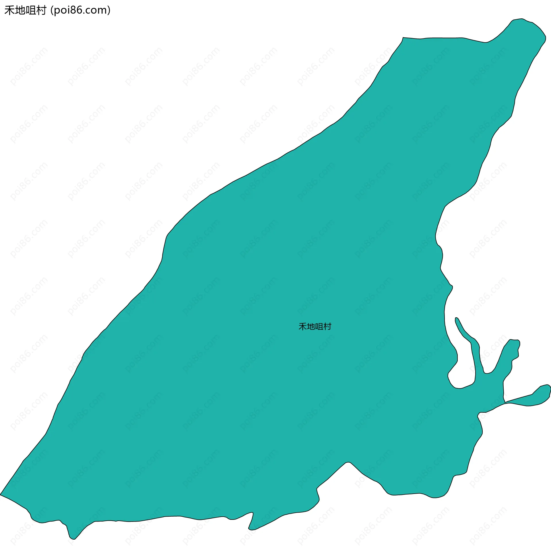 禾地咀村边界地图