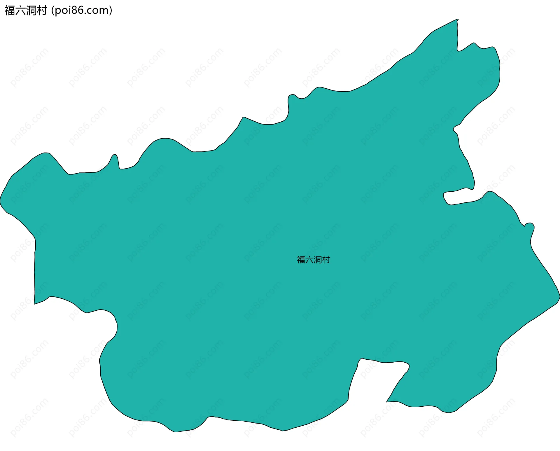 福六洞村边界地图