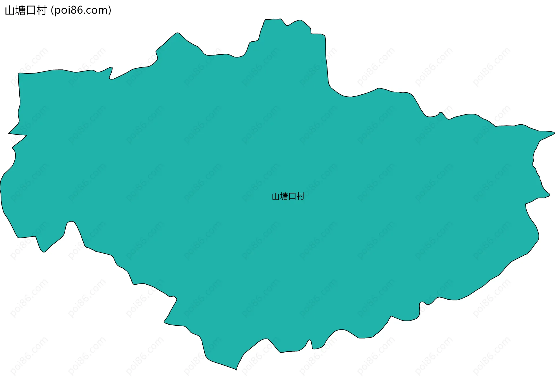 山塘口村边界地图