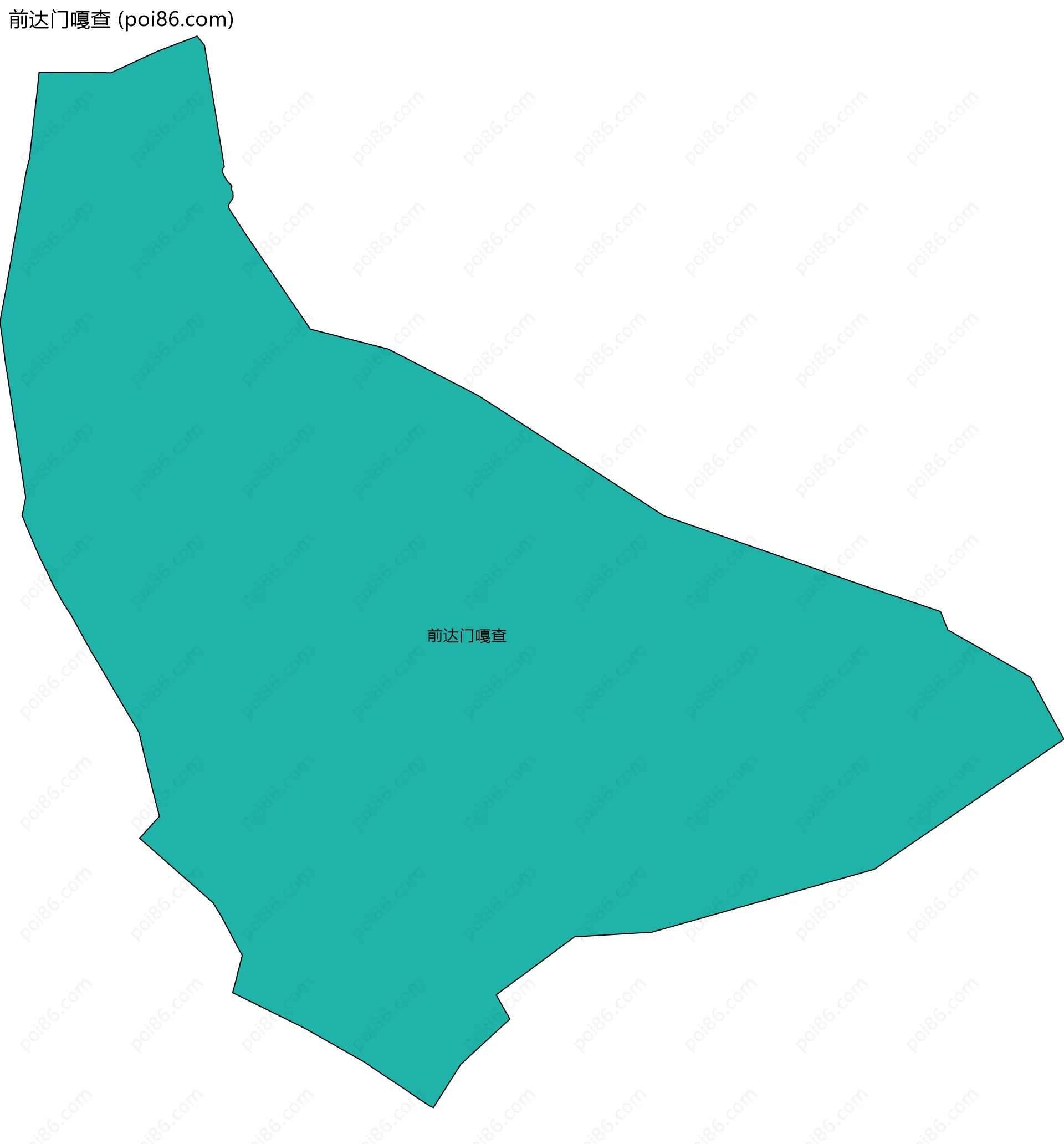 前达门嘎查边界地图