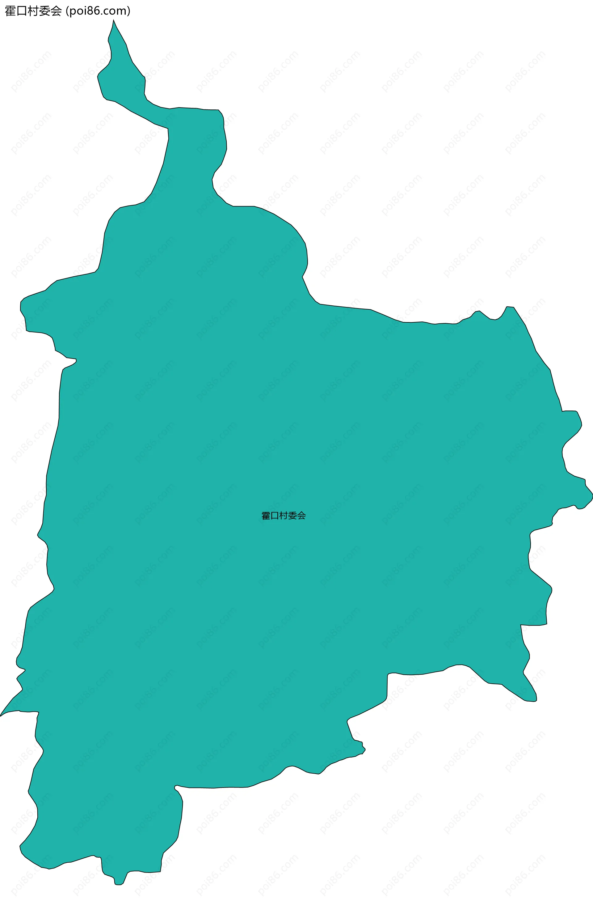 霍口村委会边界地图