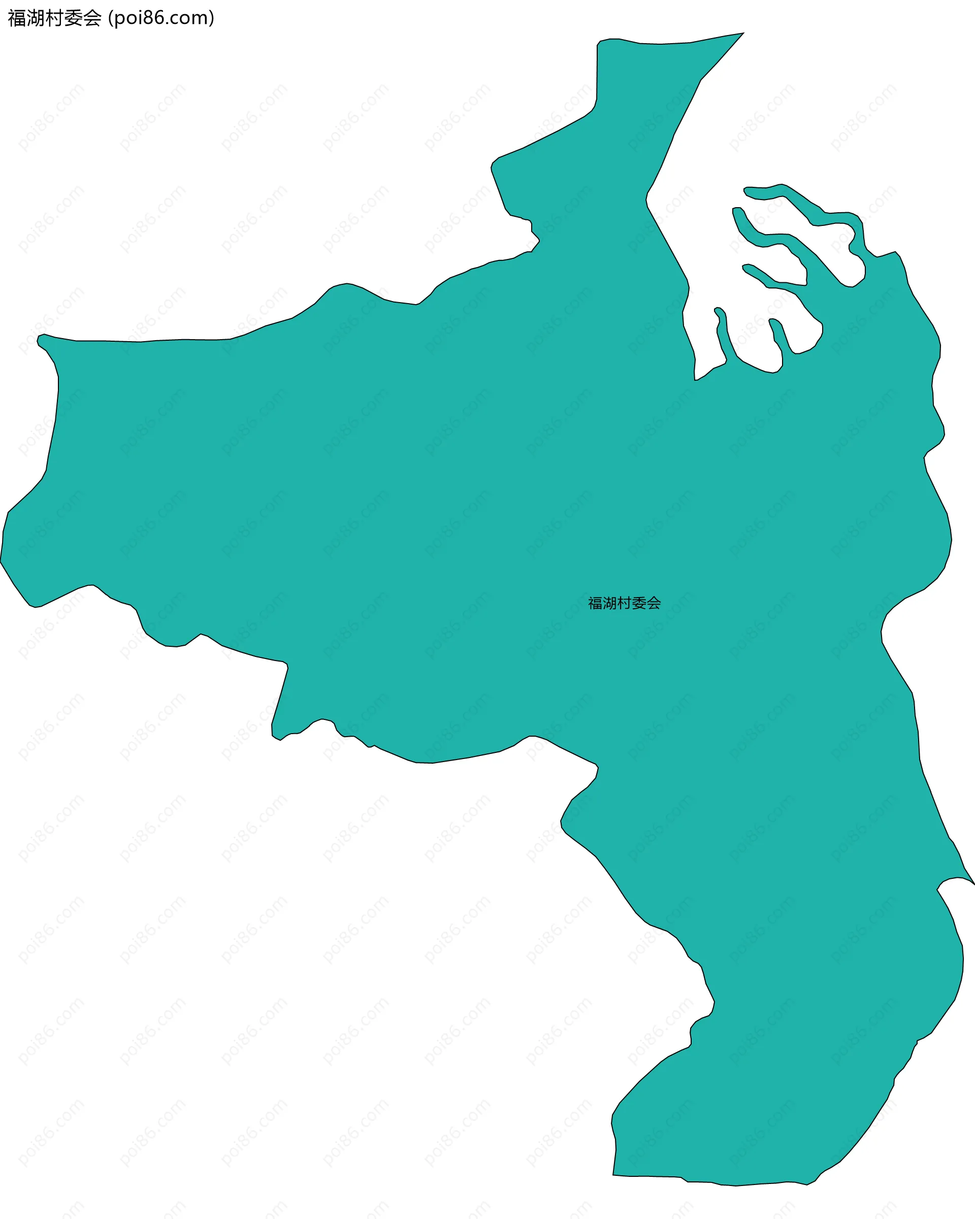 福湖村委会边界地图