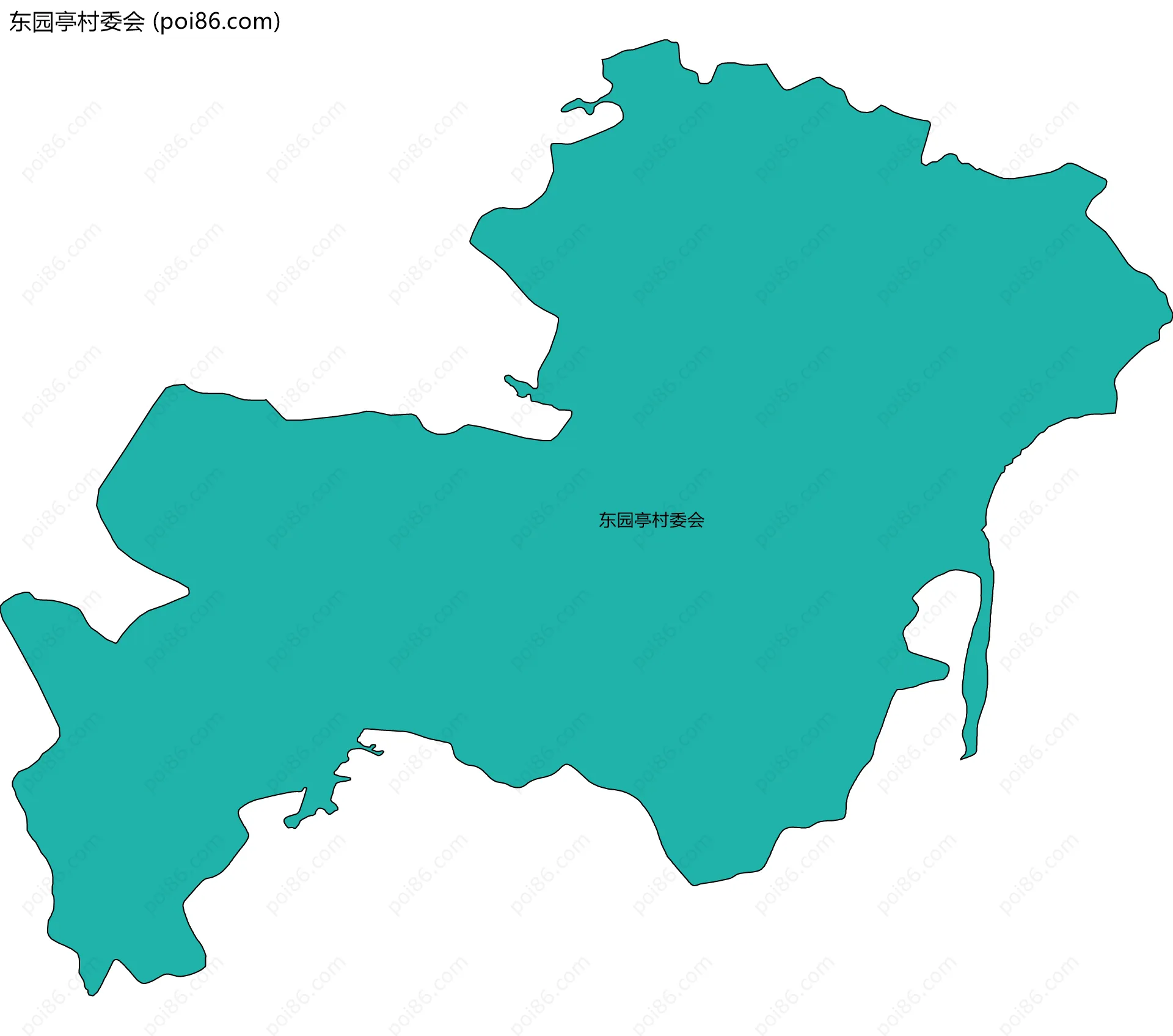 东园亭村委会边界地图