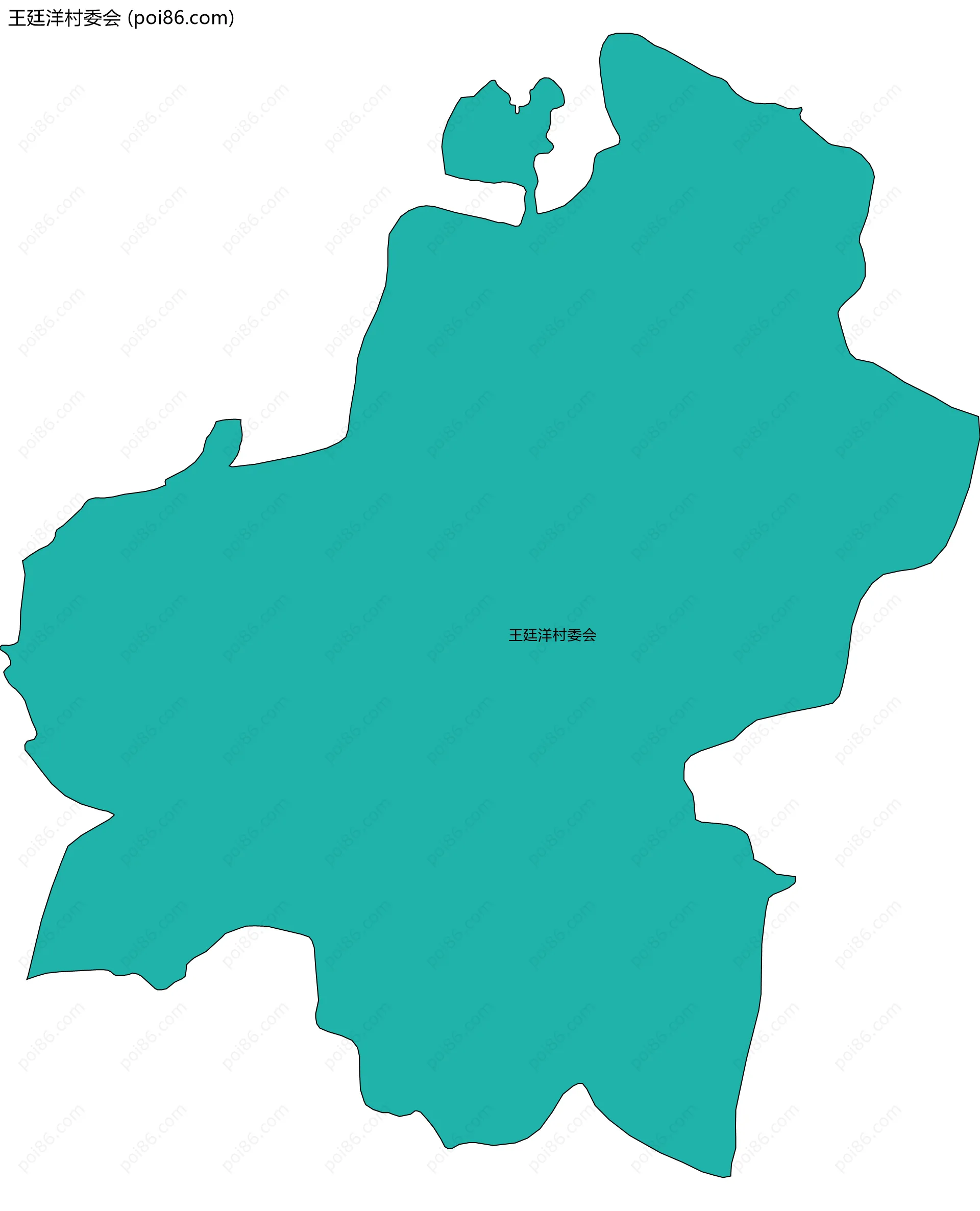 王廷洋村委会边界地图