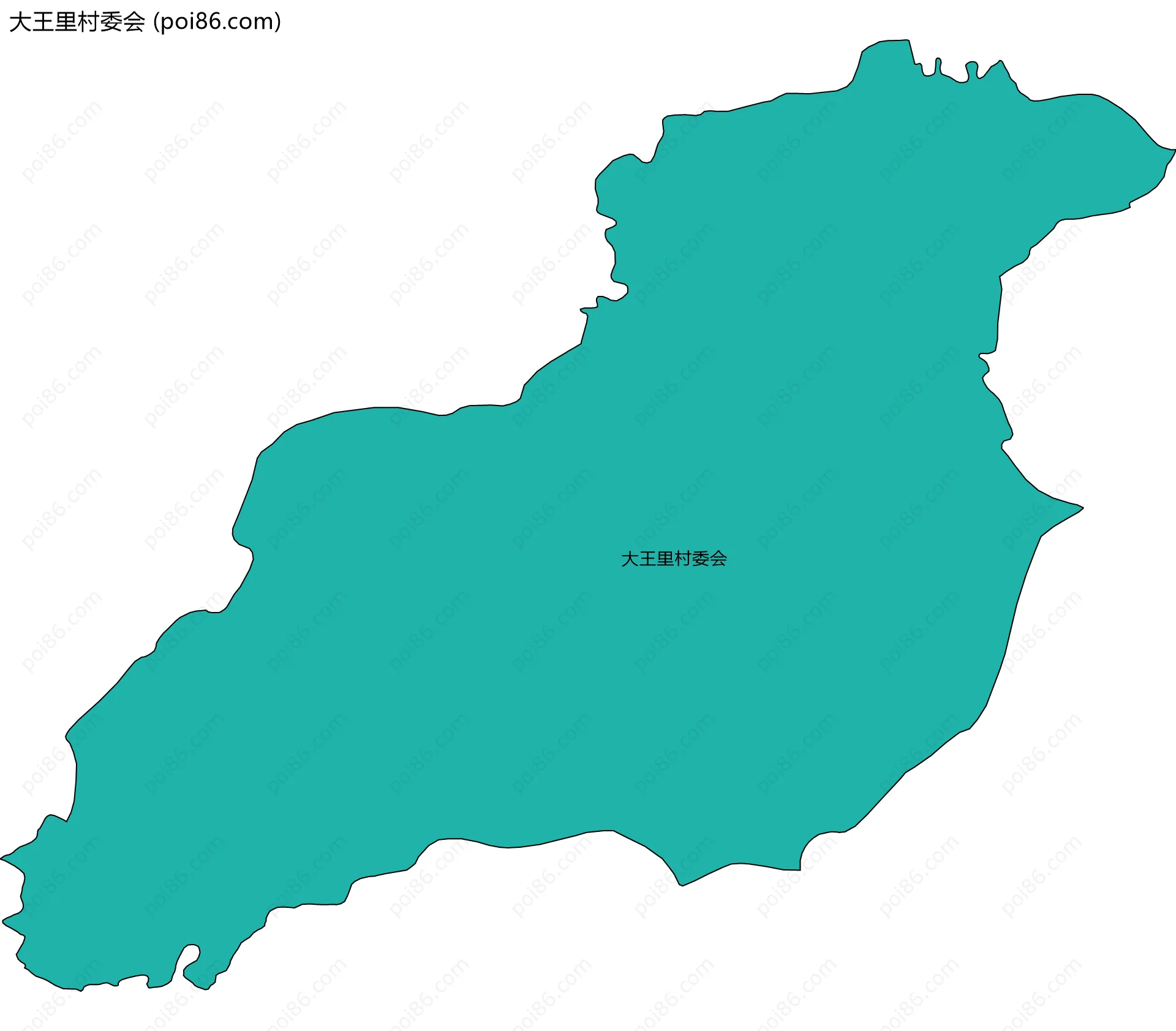 大王里村委会边界地图