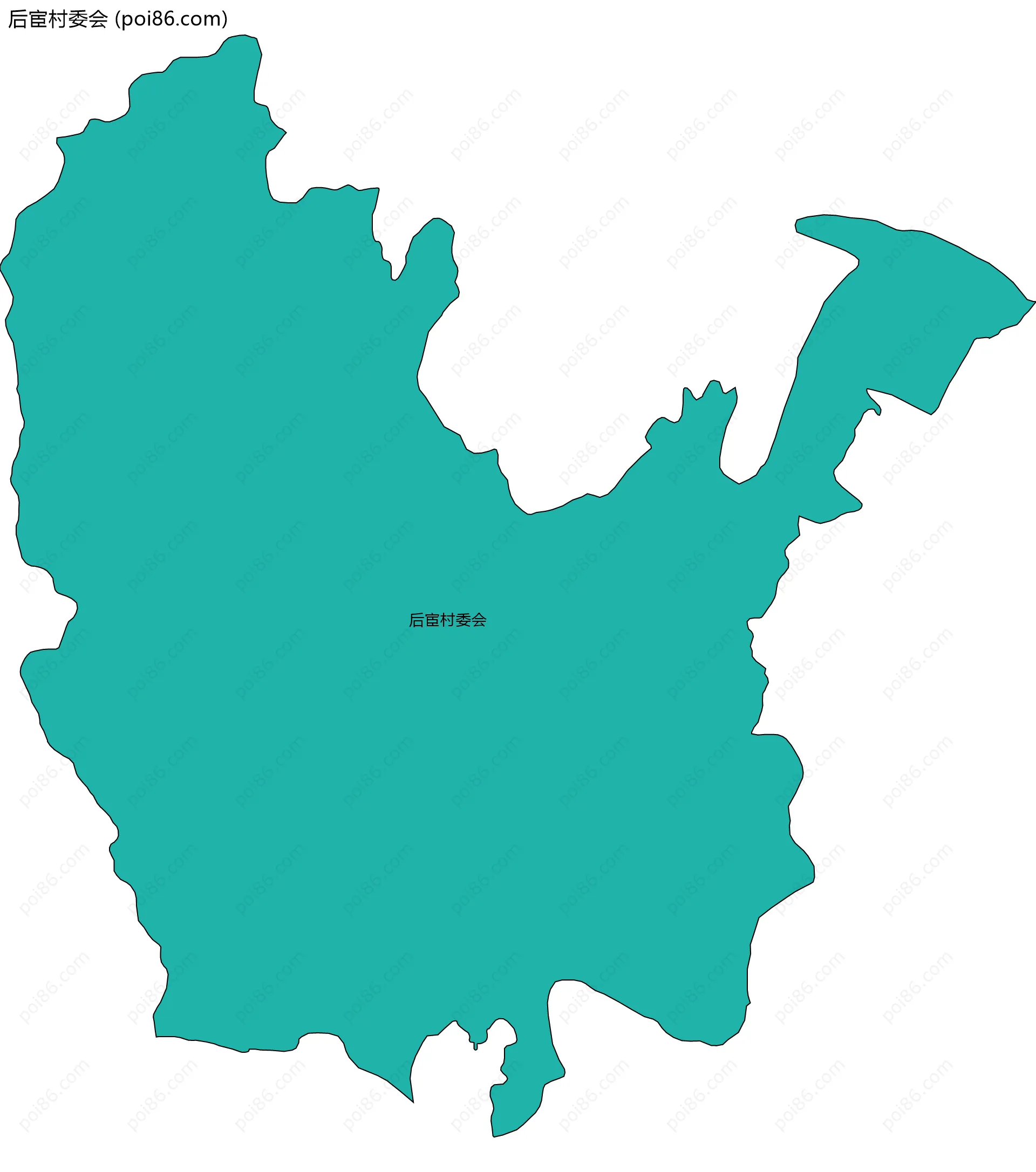 后宦村委会边界地图