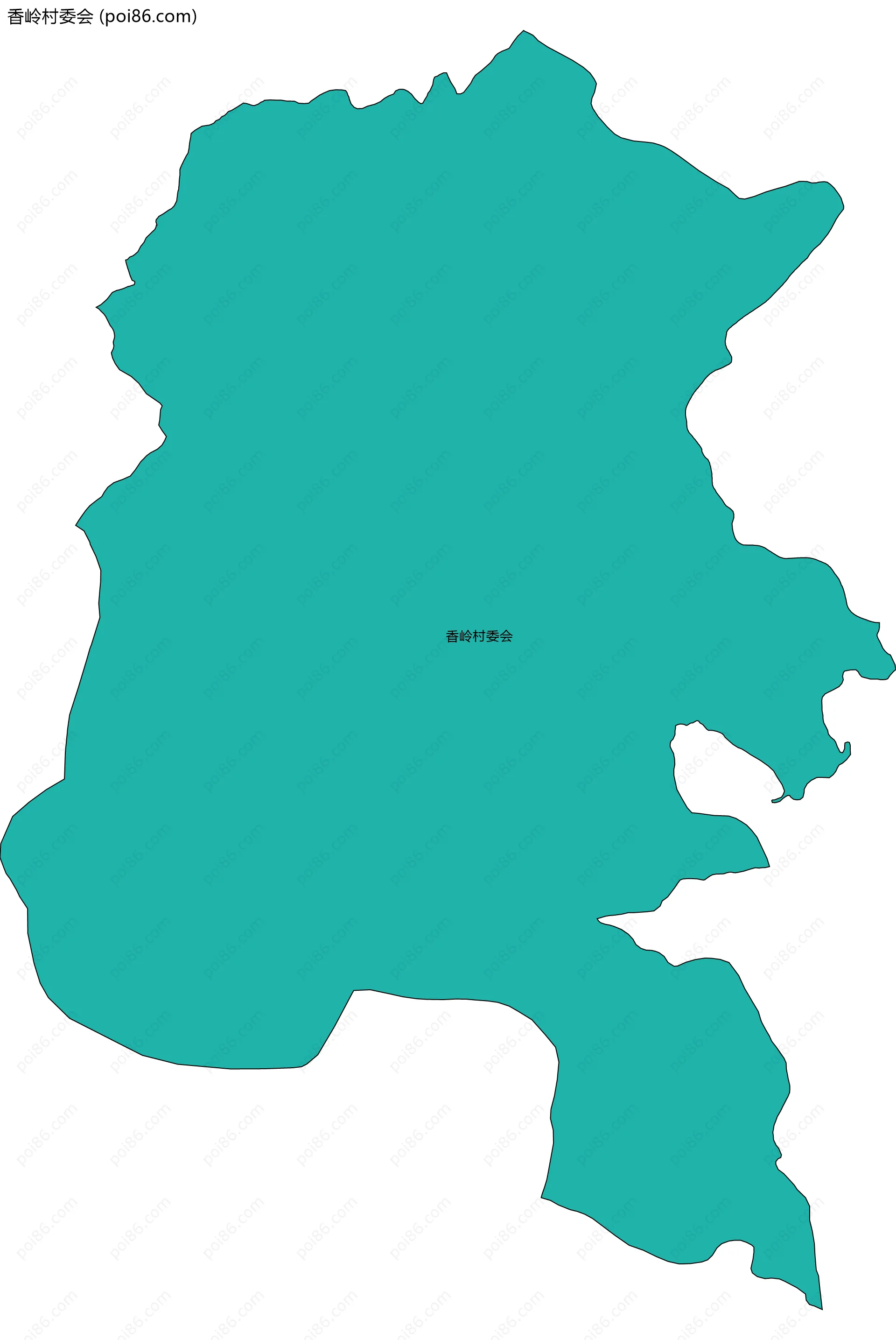 香岭村委会边界地图