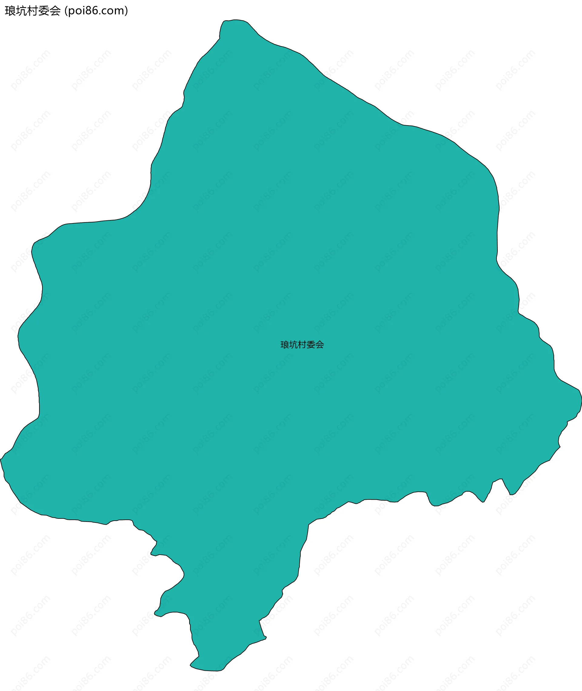 琅坑村委会边界地图