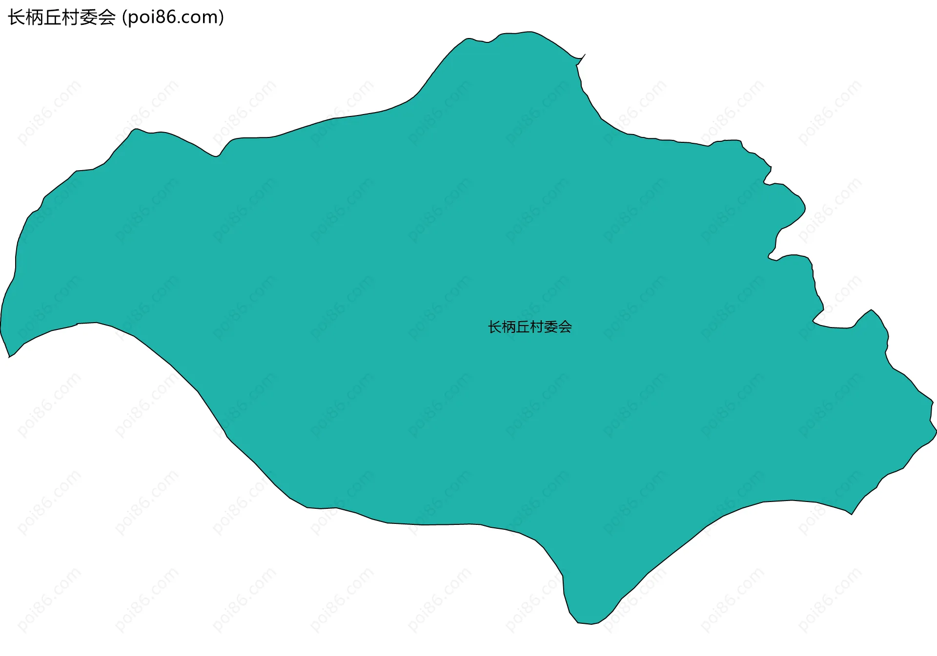 长柄丘村委会边界地图