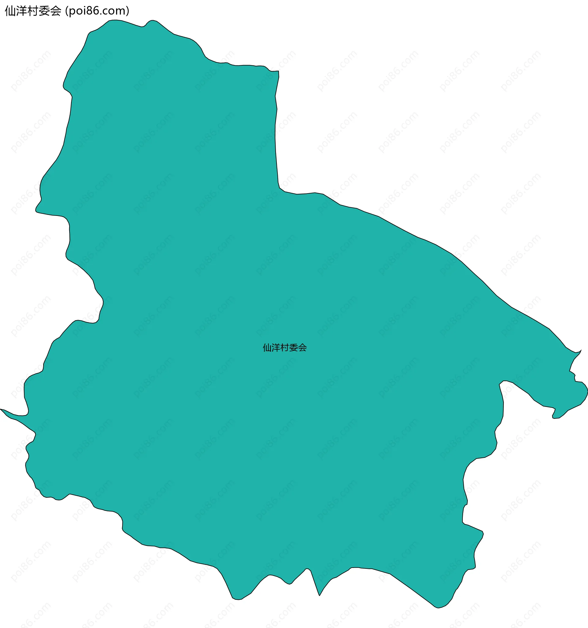 仙洋村委会边界地图