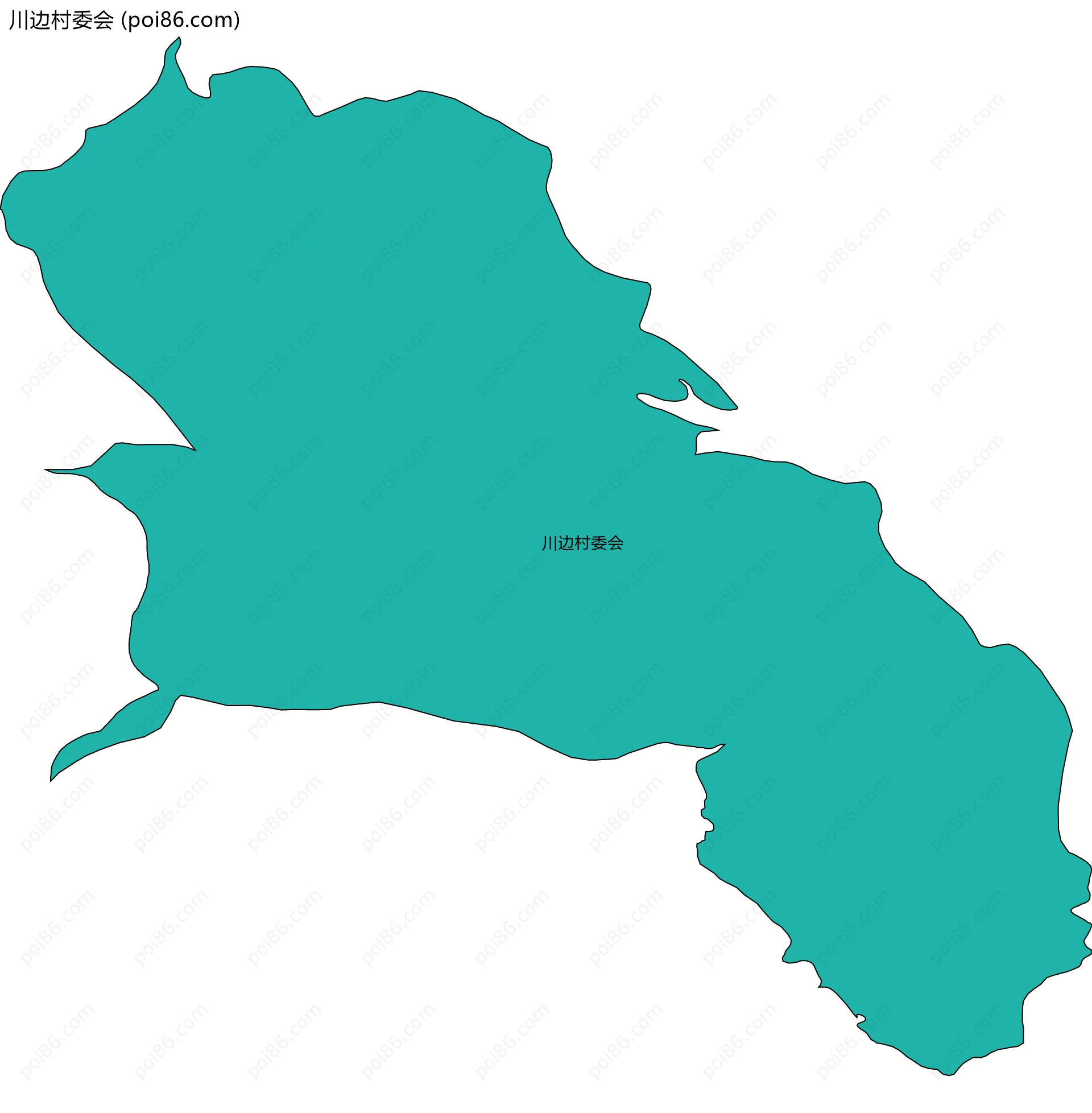 川边村委会边界地图
