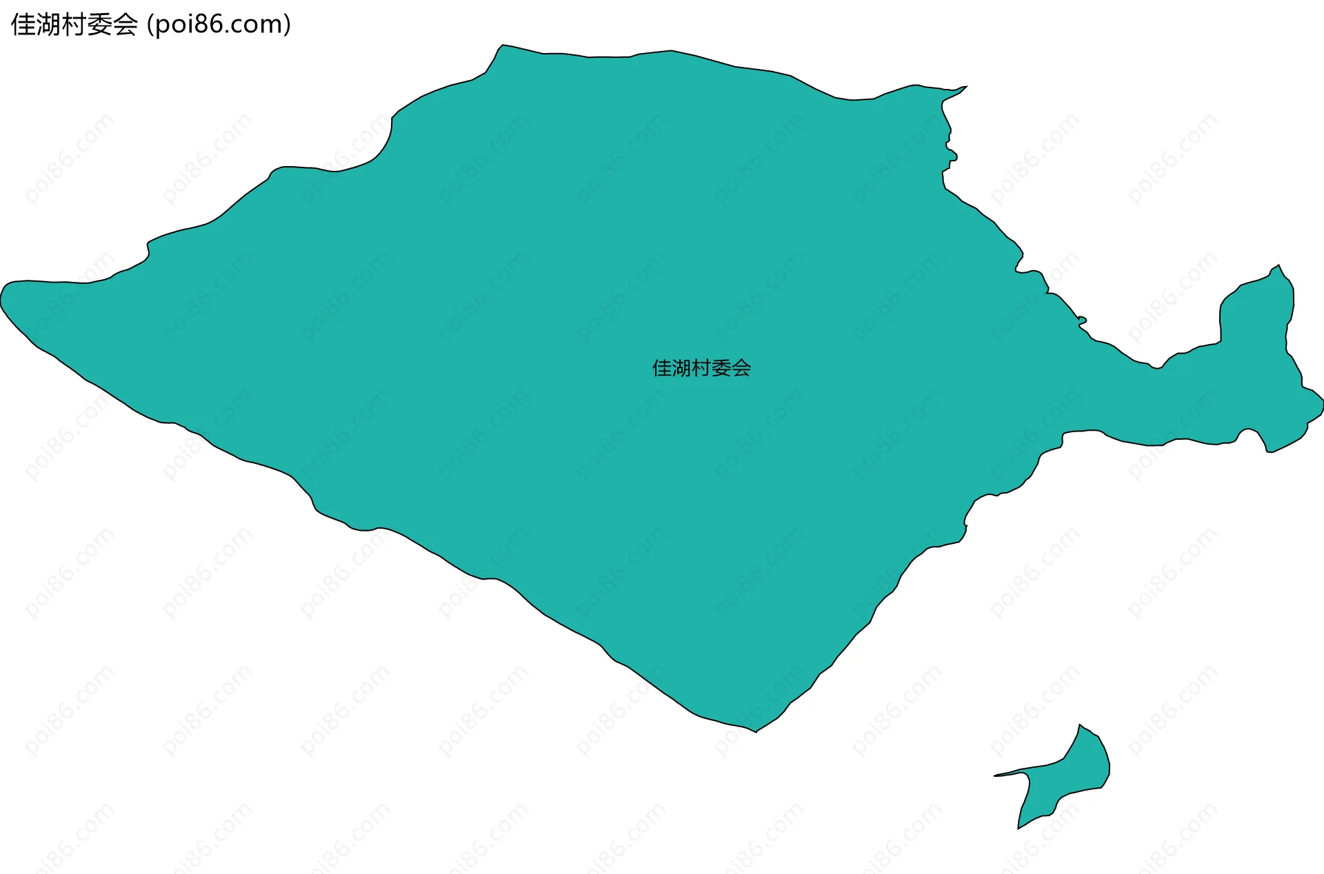 佳湖村委会边界地图