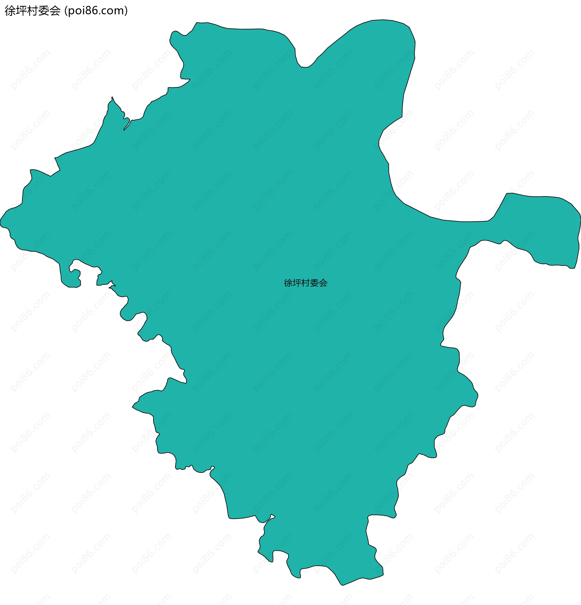 徐坪村委会边界地图