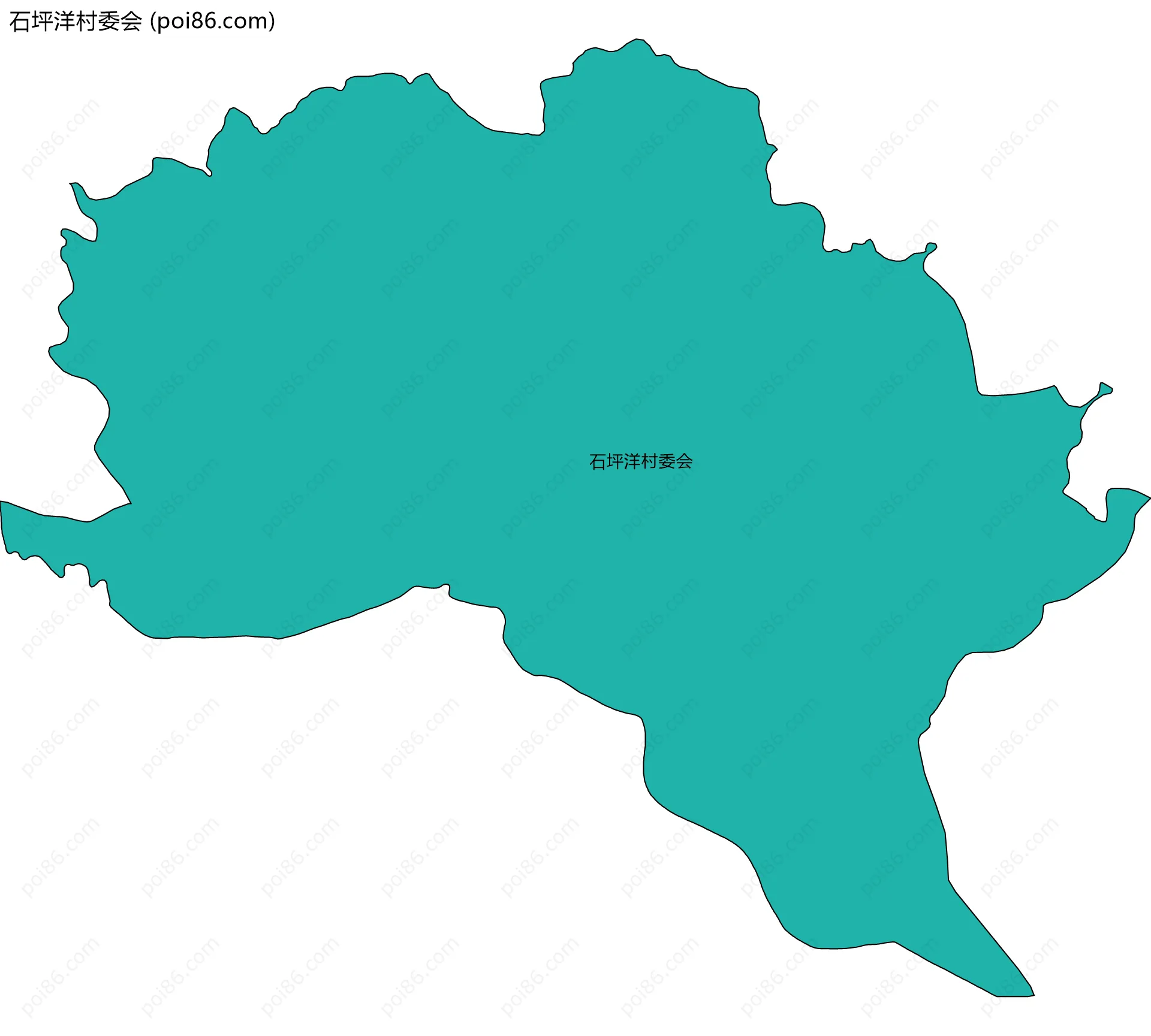 石坪洋村委会边界地图