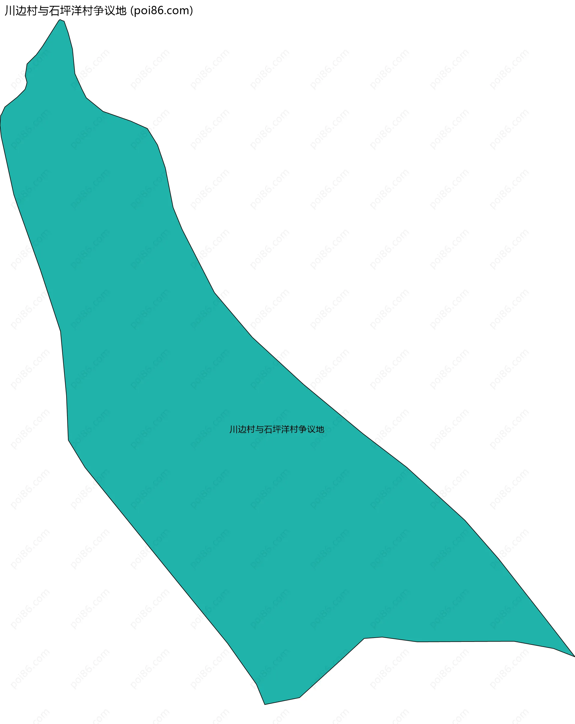 川边村与石坪洋村争议地边界地图