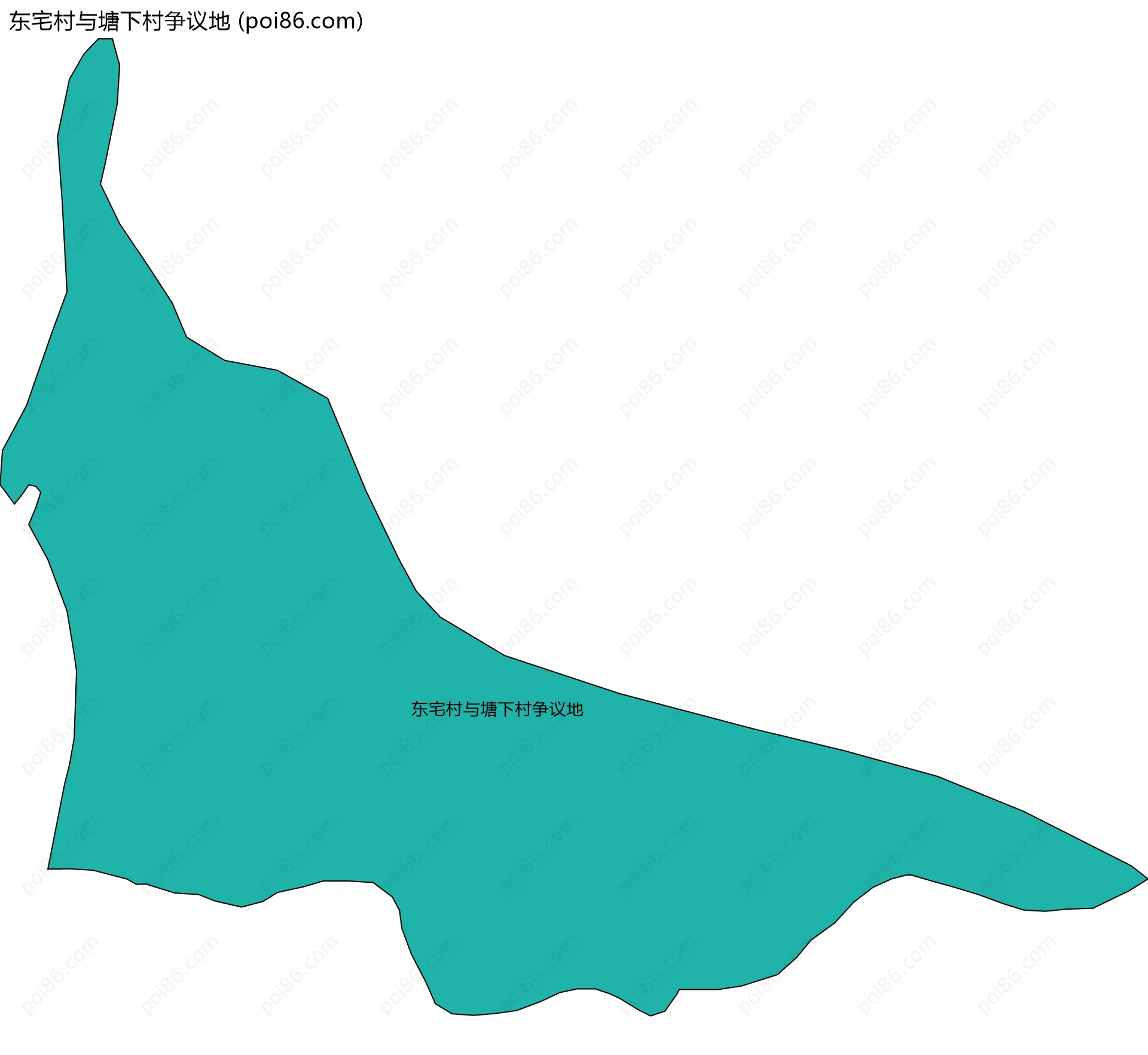 东宅村与塘下村争议地边界地图