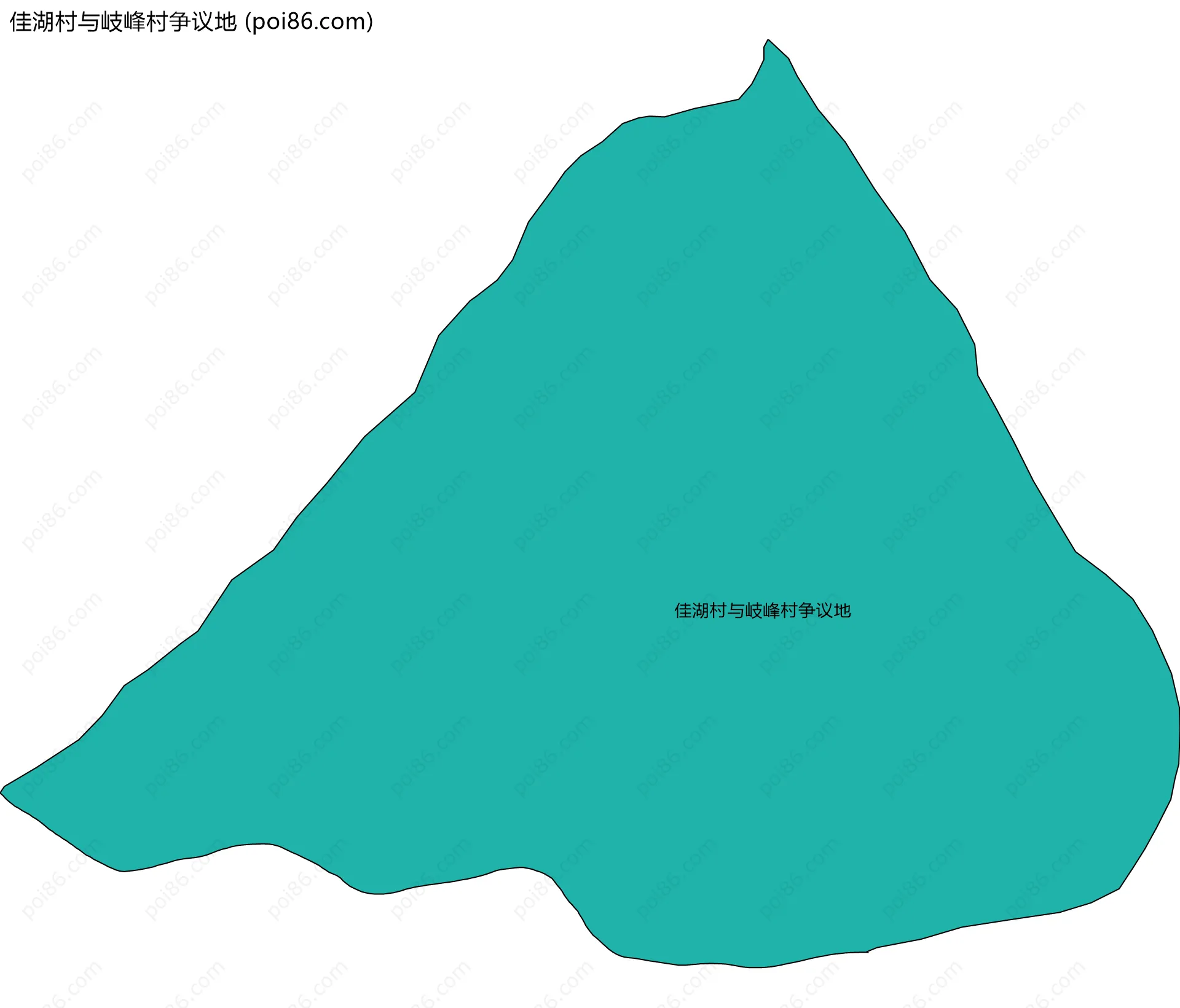 佳湖村与岐峰村争议地边界地图
