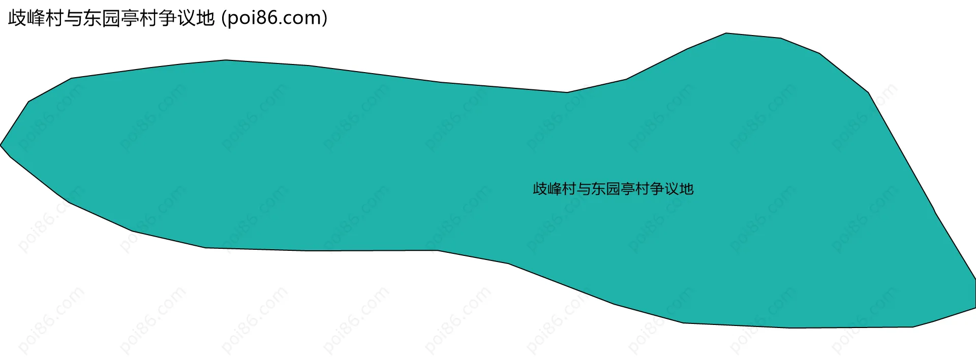 歧峰村与东园亭村争议地边界地图