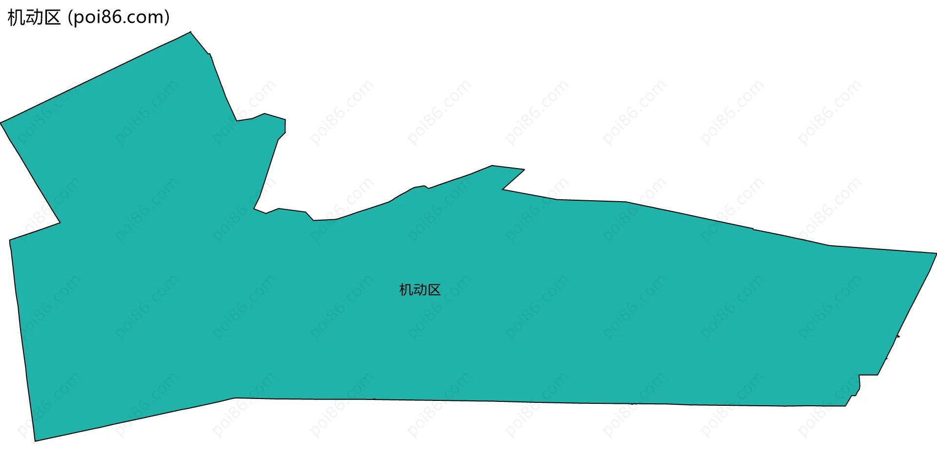 机动区边界地图(五级行政区划)