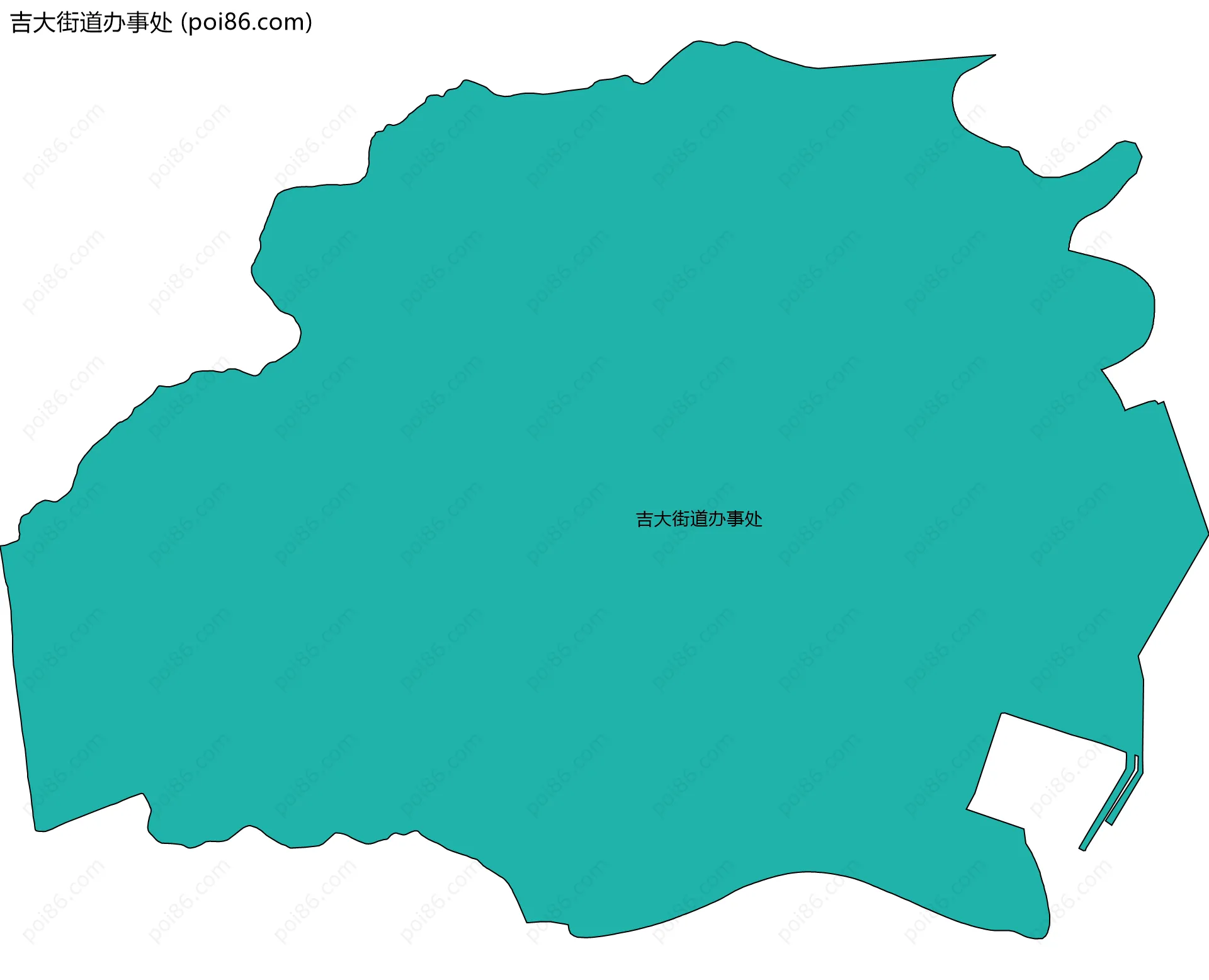 吉大街道办事处边界地图