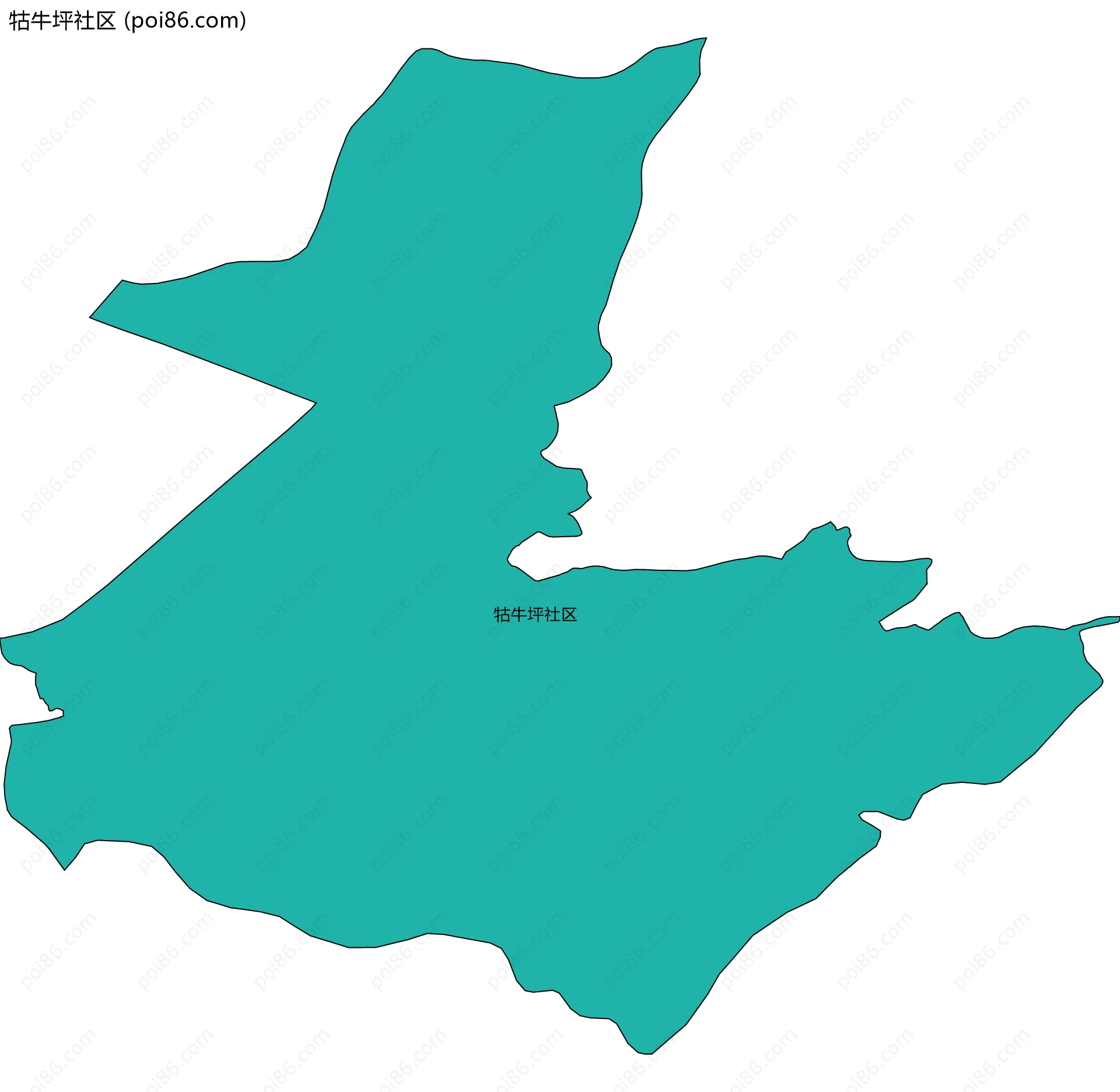 牯牛坪社区边界地图