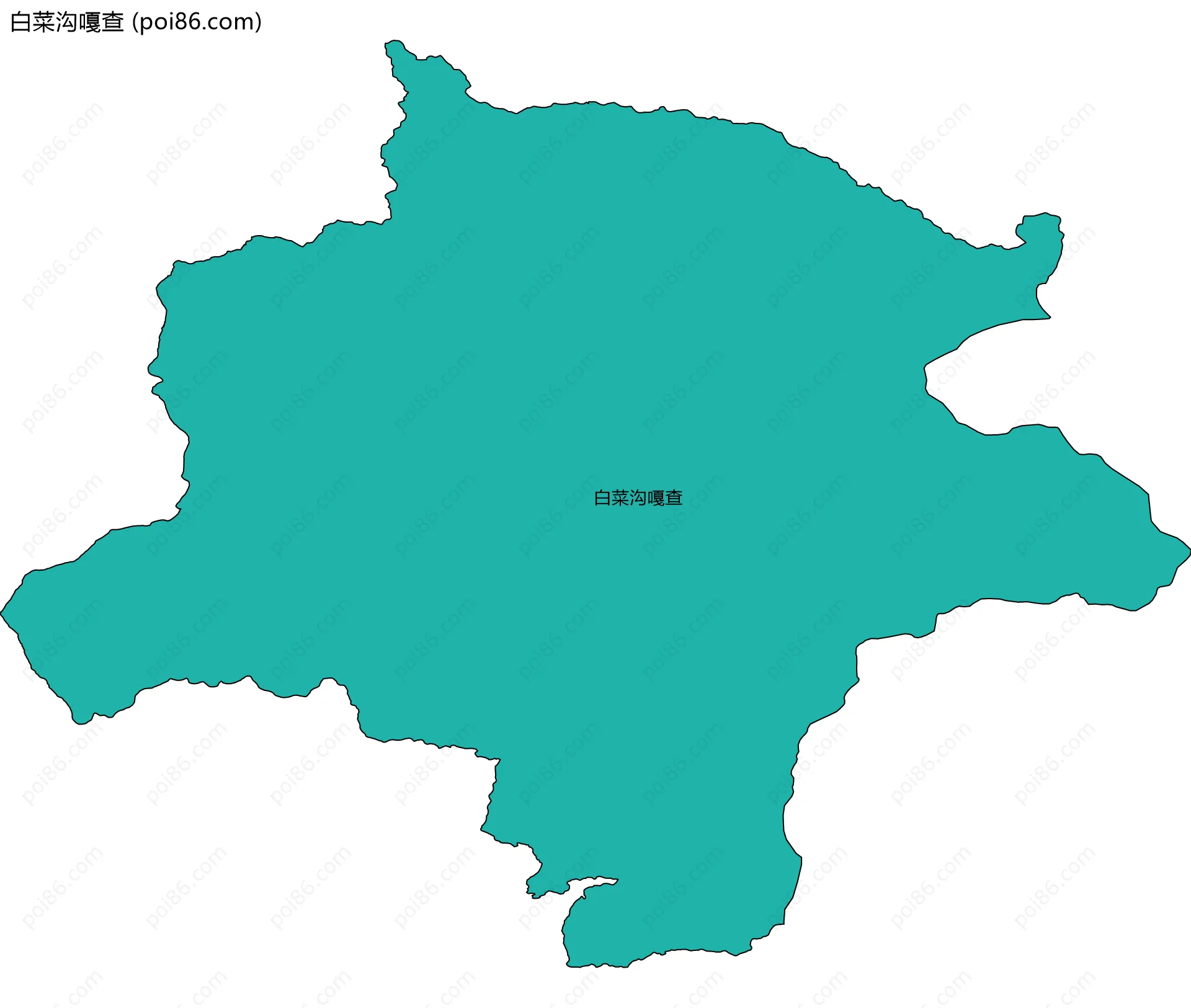 白菜沟嘎查边界地图