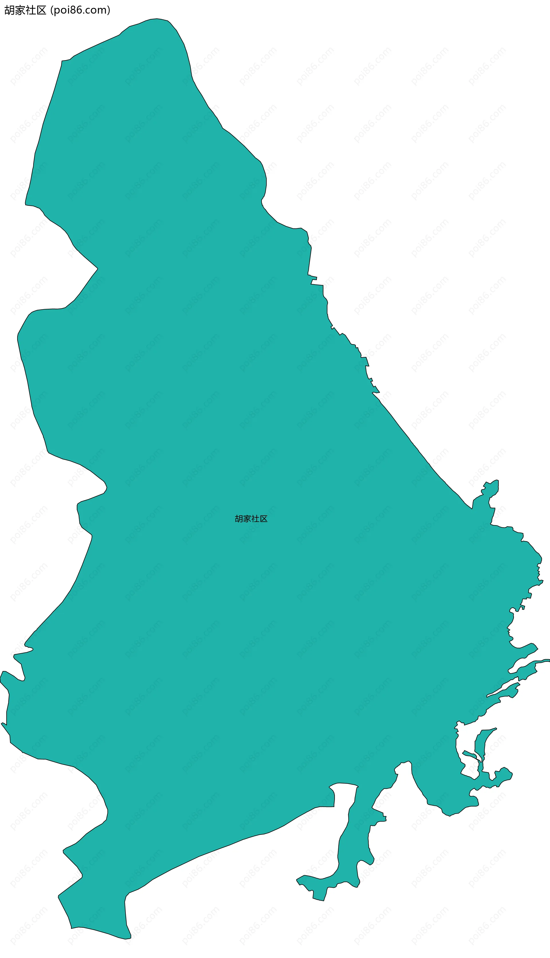 胡家社区边界地图