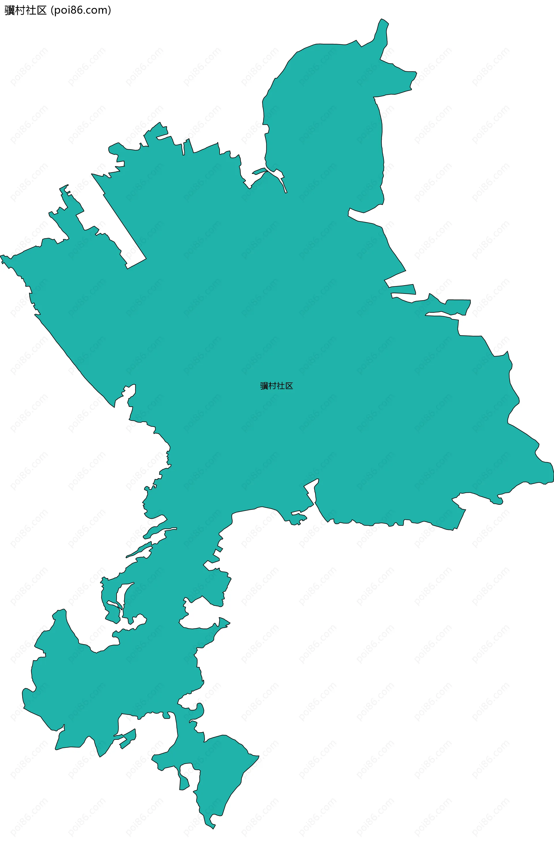 骥村社区边界地图