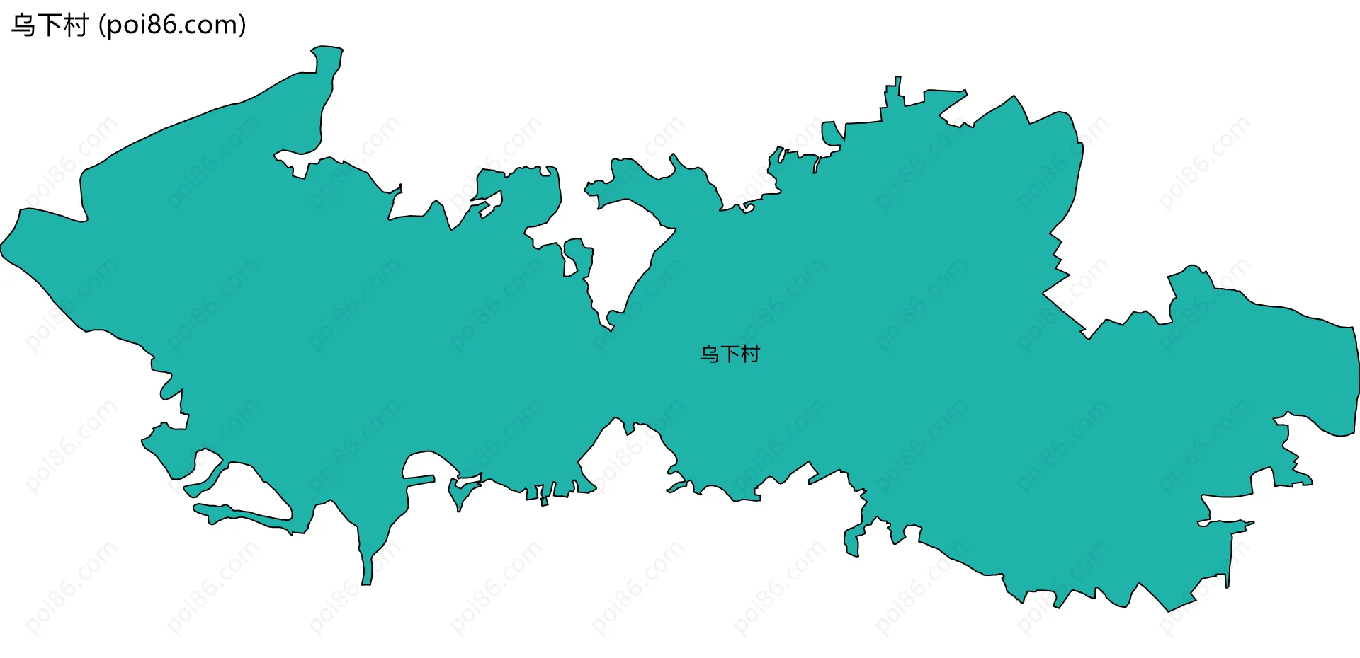 乌下村边界地图