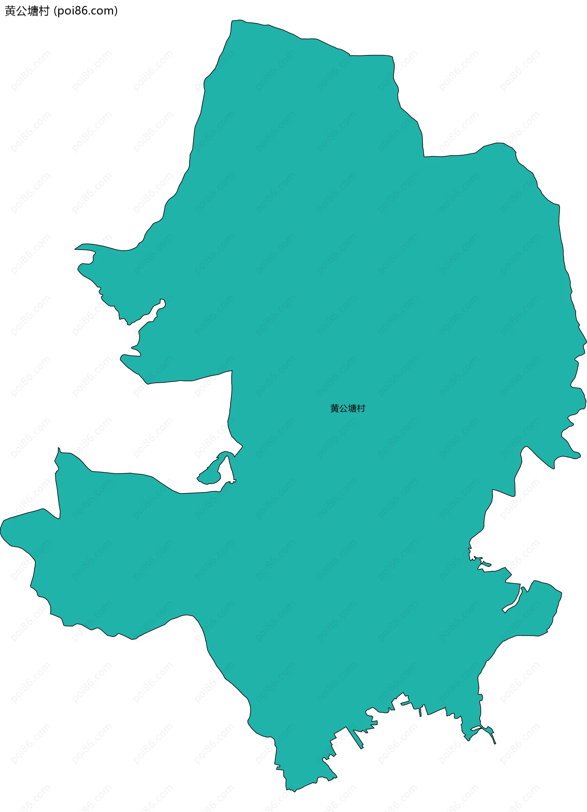 黄公塘村边界地图