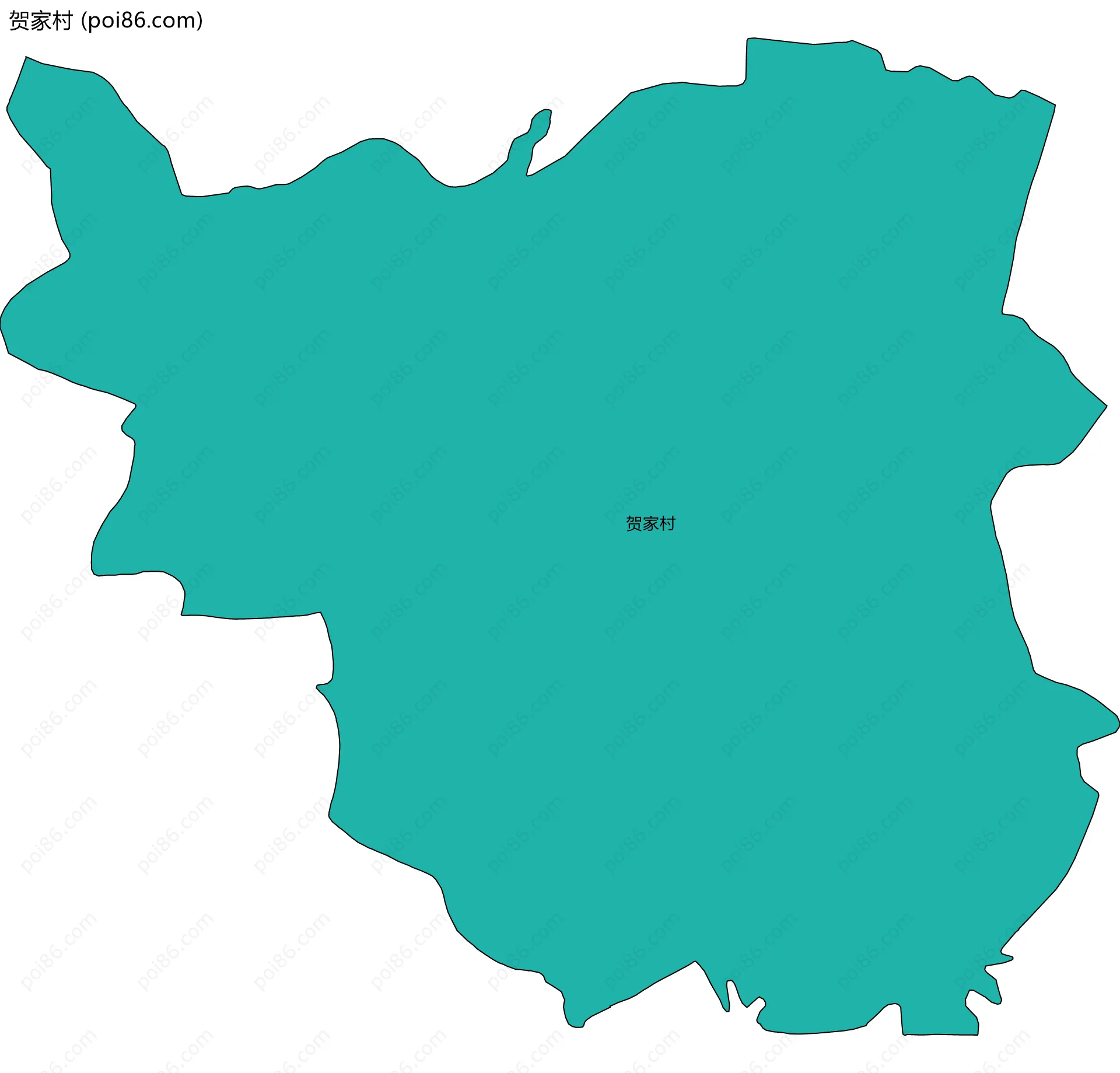 贺家村边界地图
