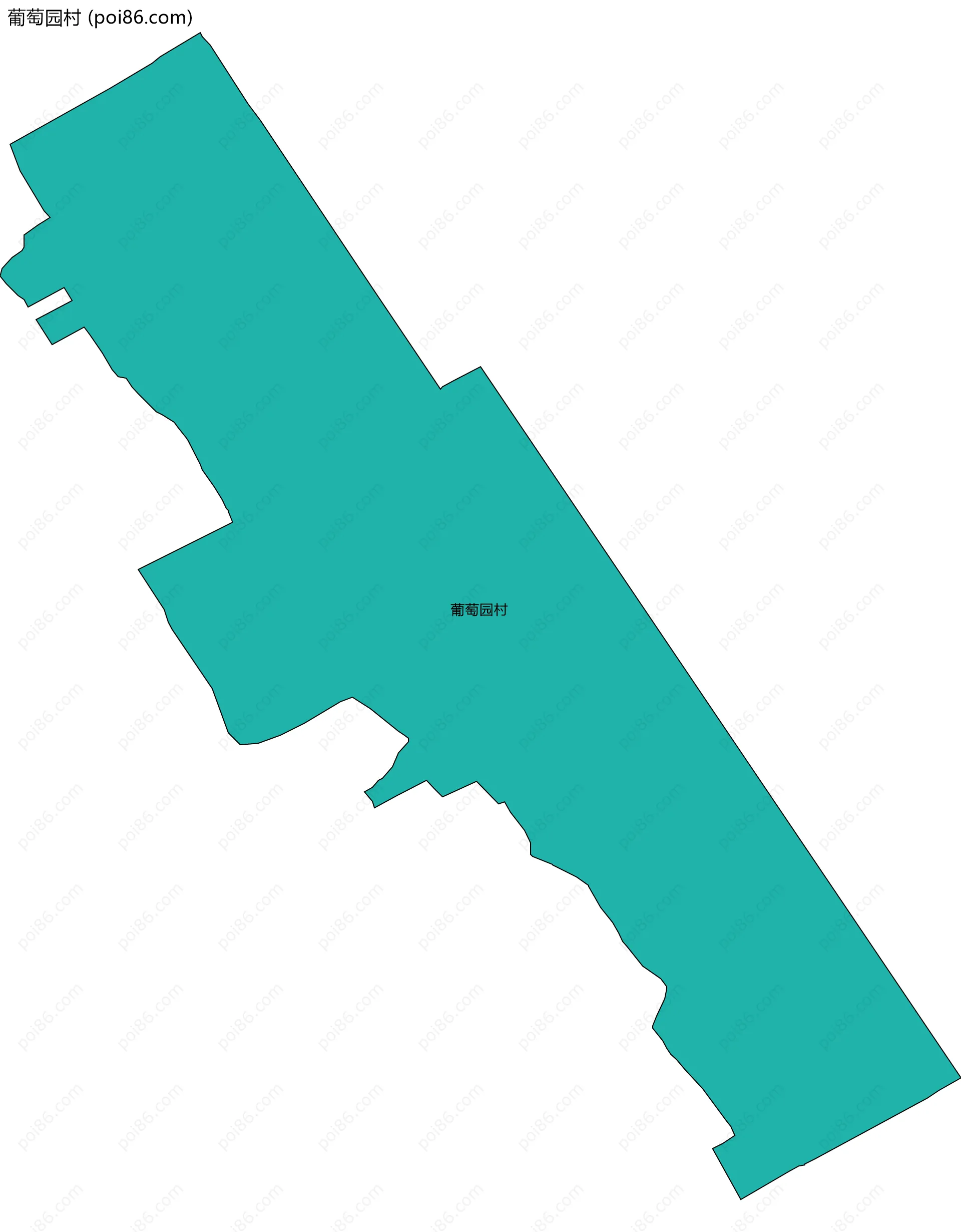 葡萄园村边界地图