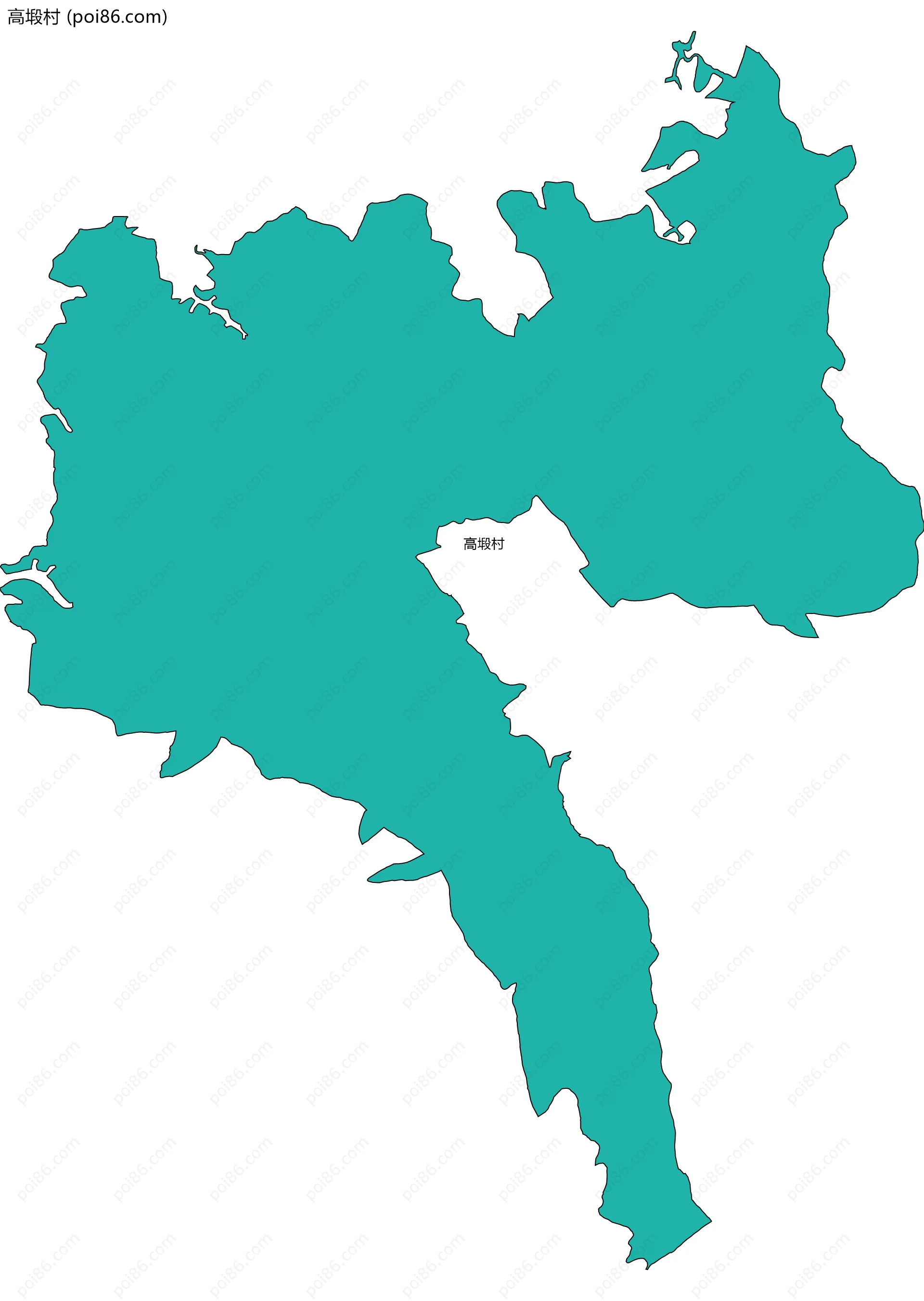 高塅村边界地图