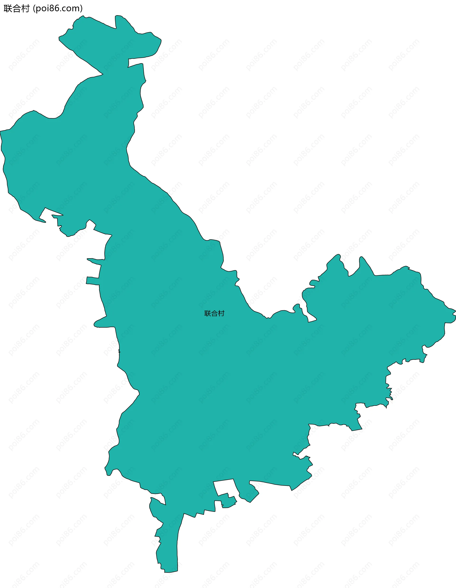 联合村边界地图