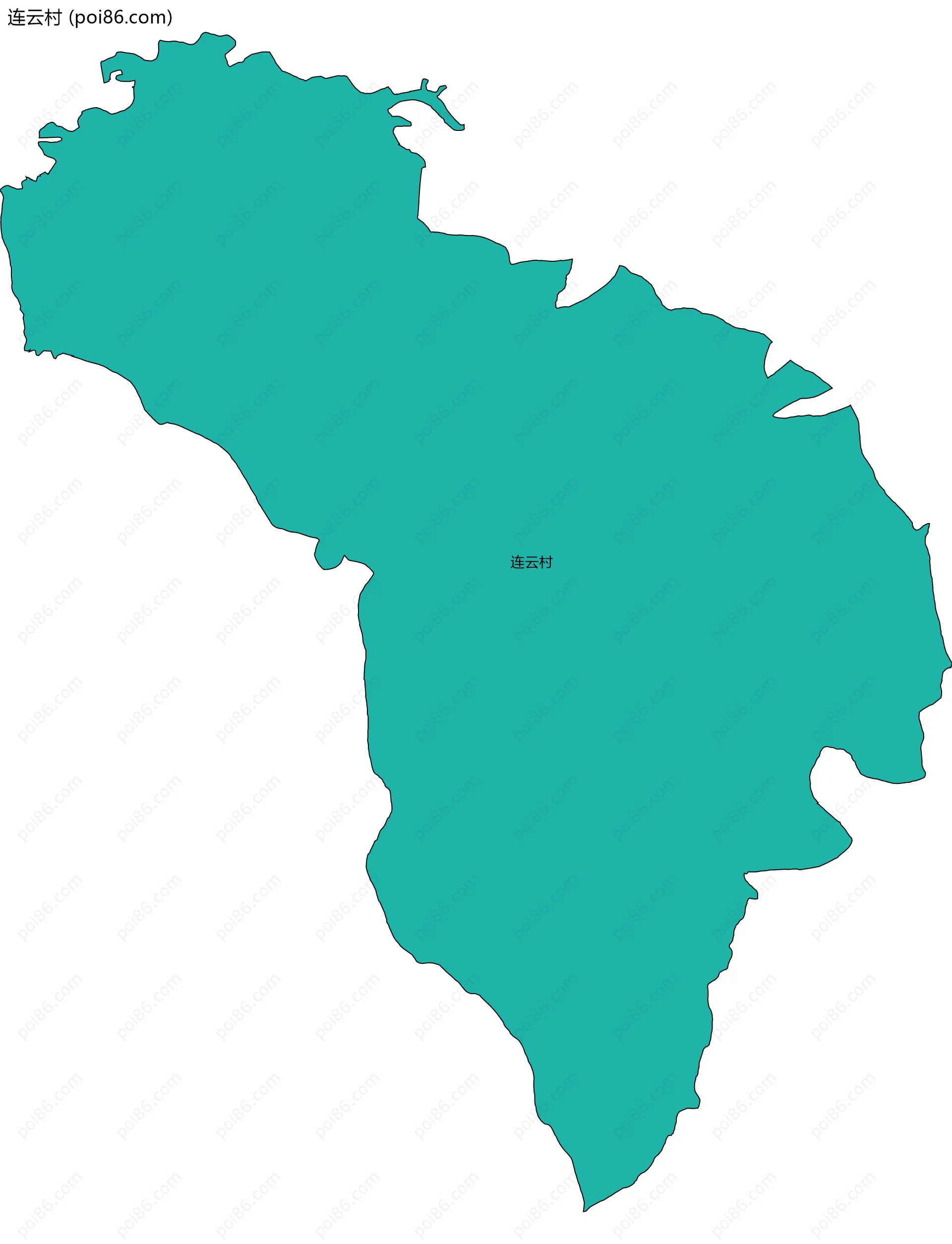 连云村边界地图