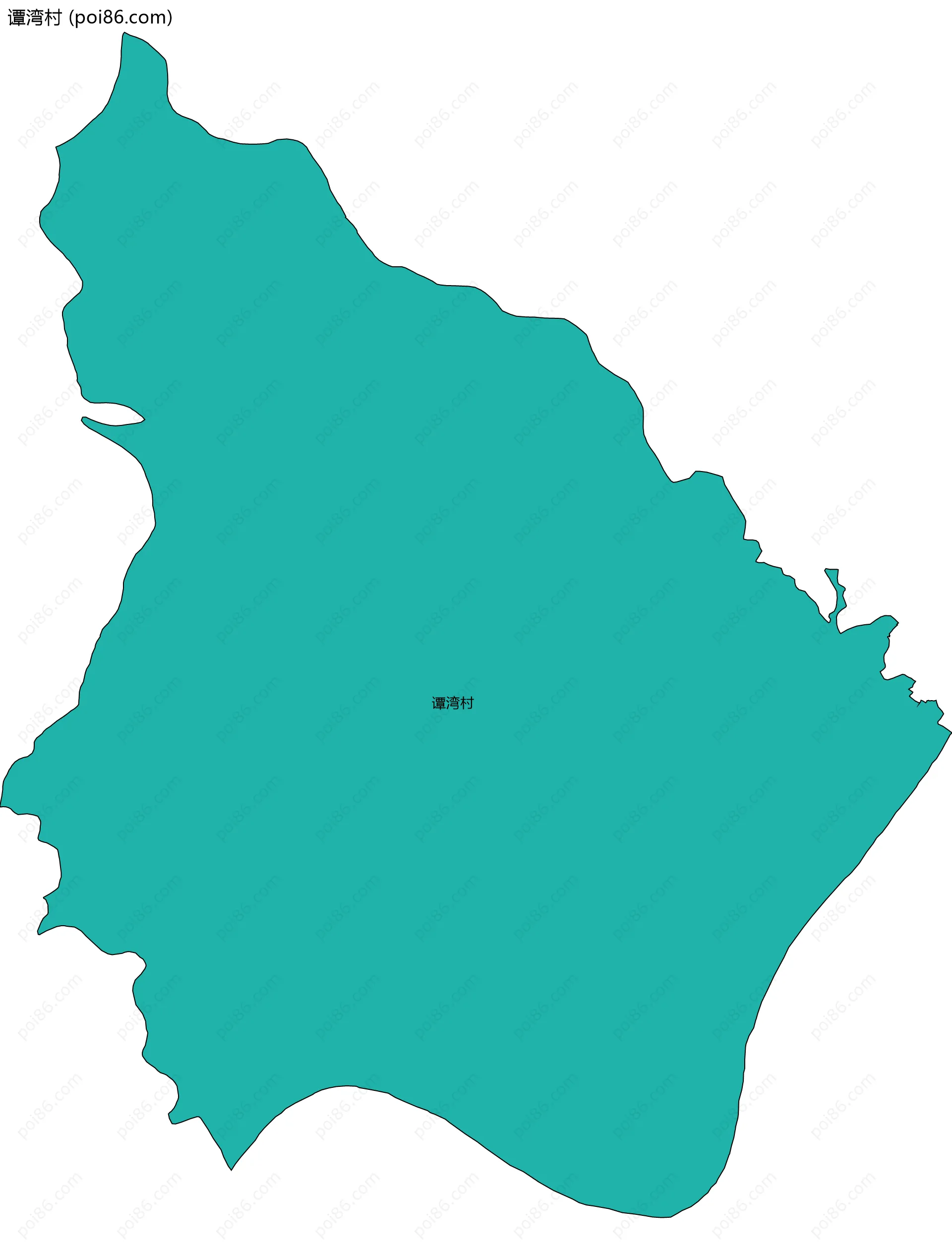 谭湾村边界地图