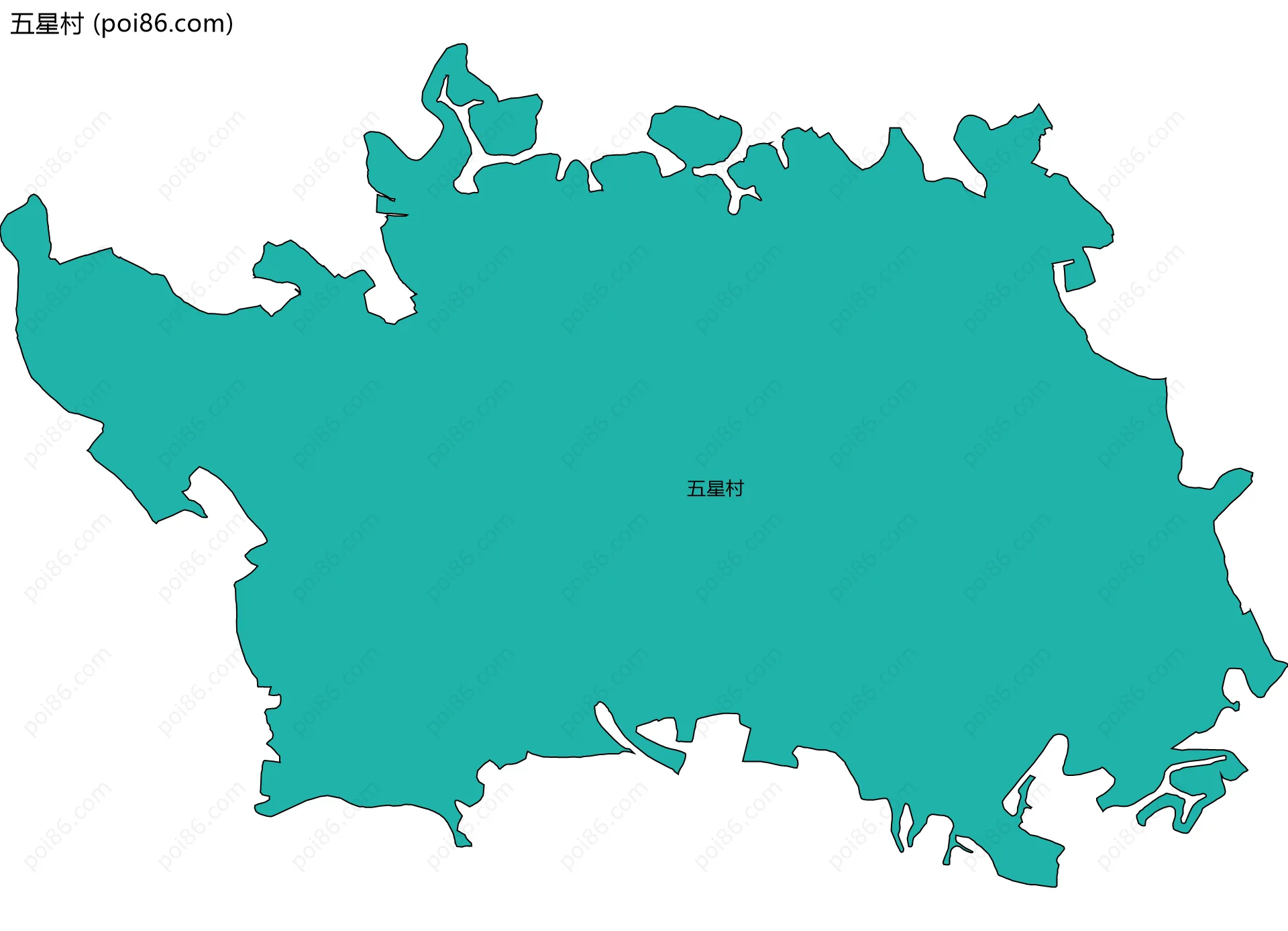 五星村边界地图