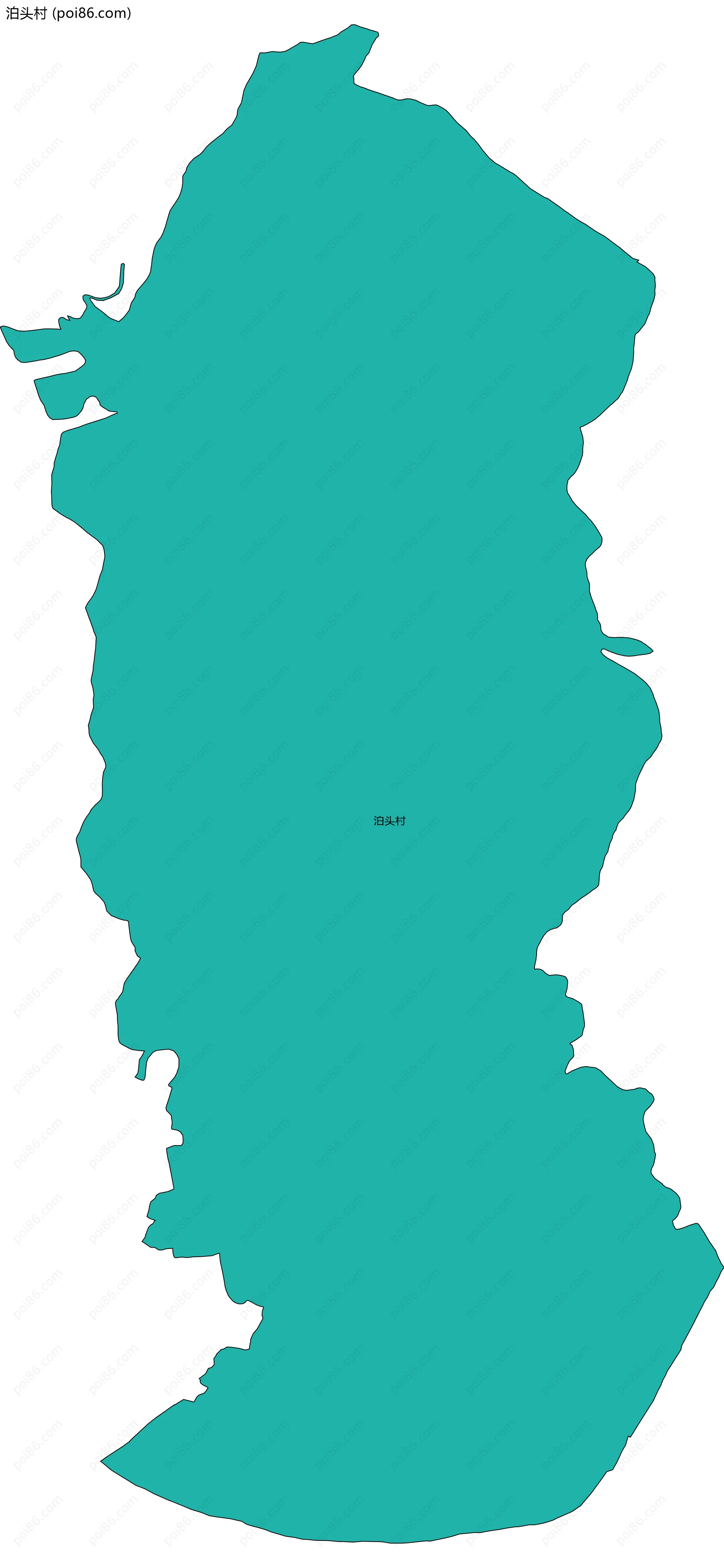 泊头村边界地图