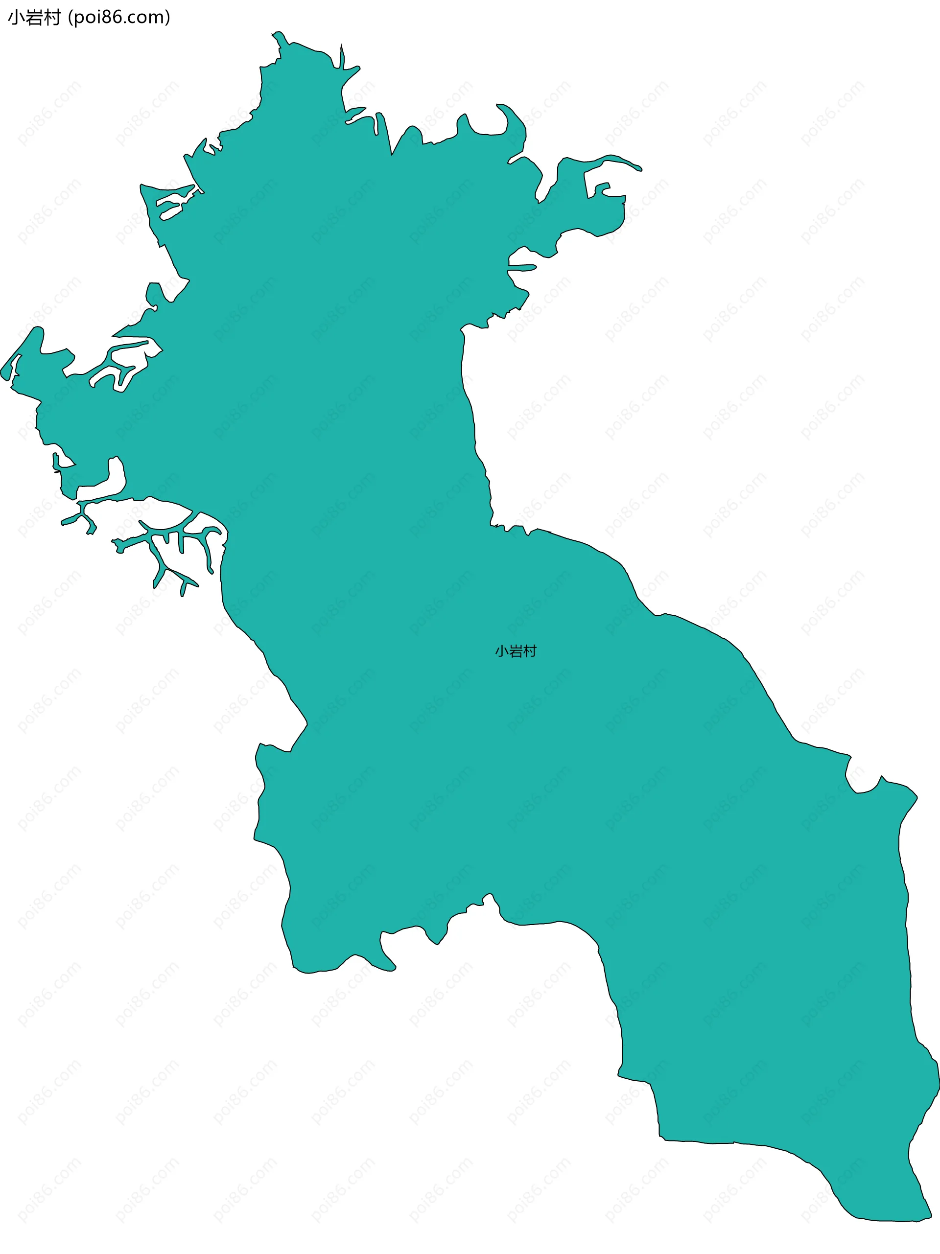 小岩村边界地图