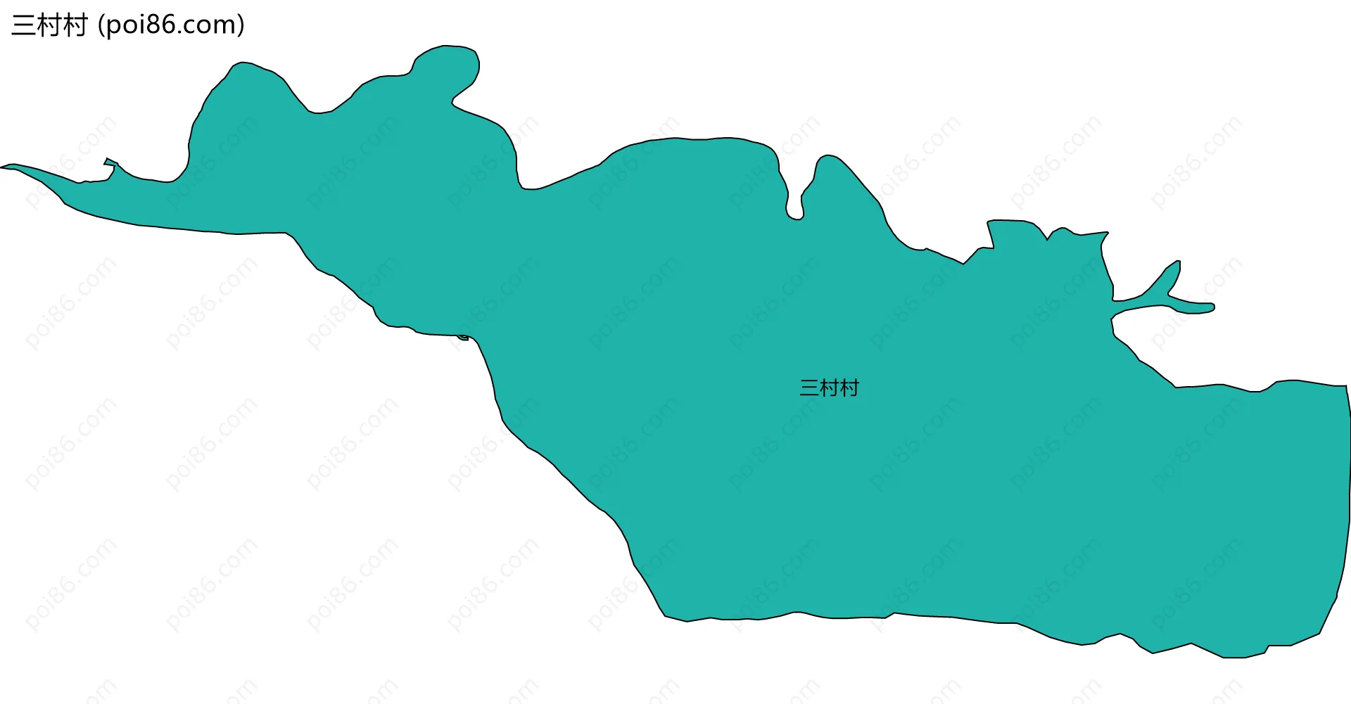 三村村边界地图