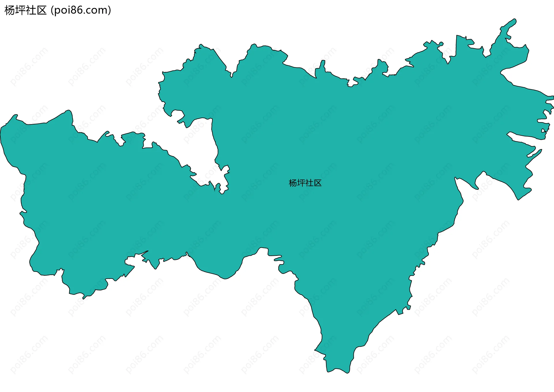 杨坪社区边界地图