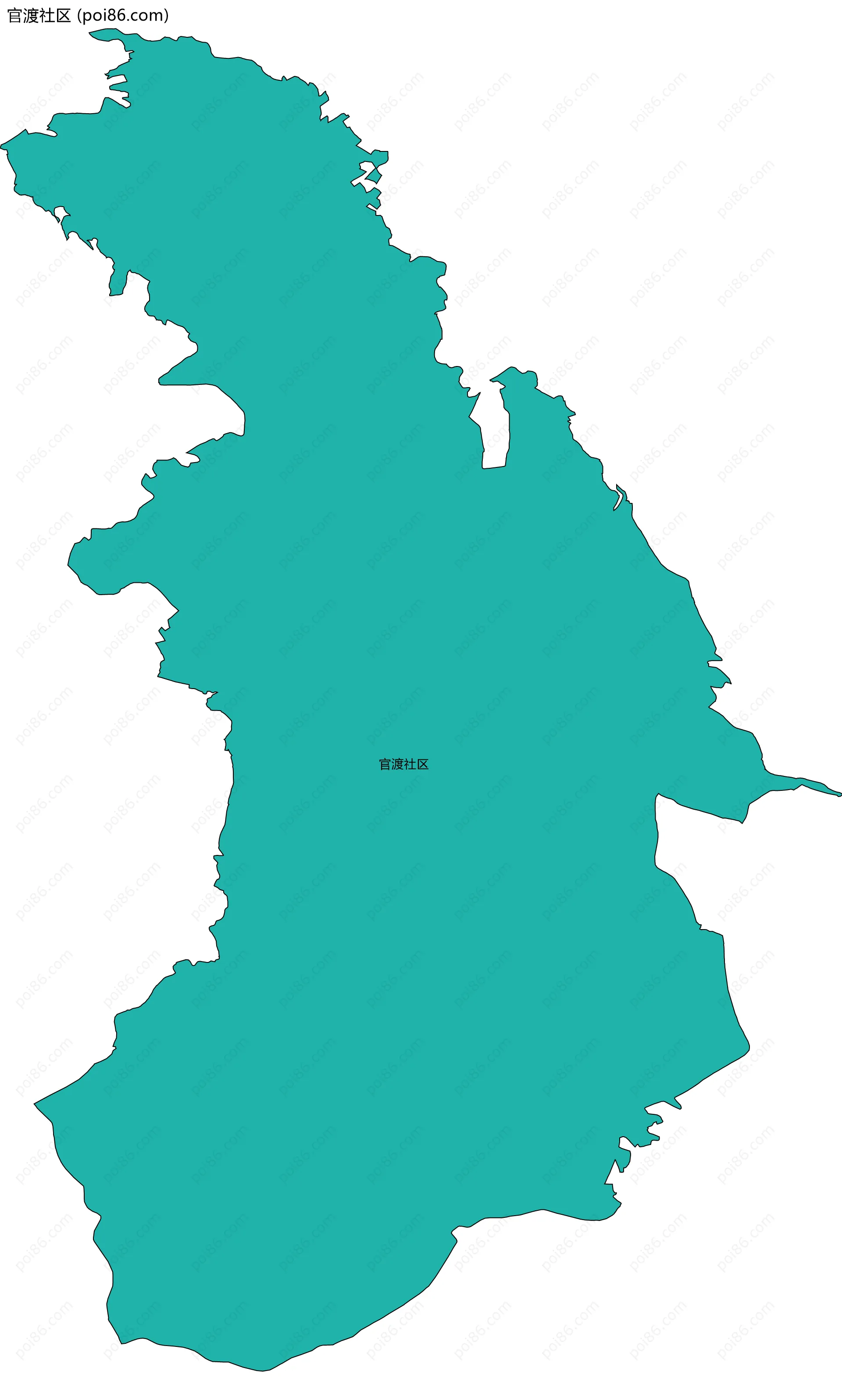 官渡社区边界地图