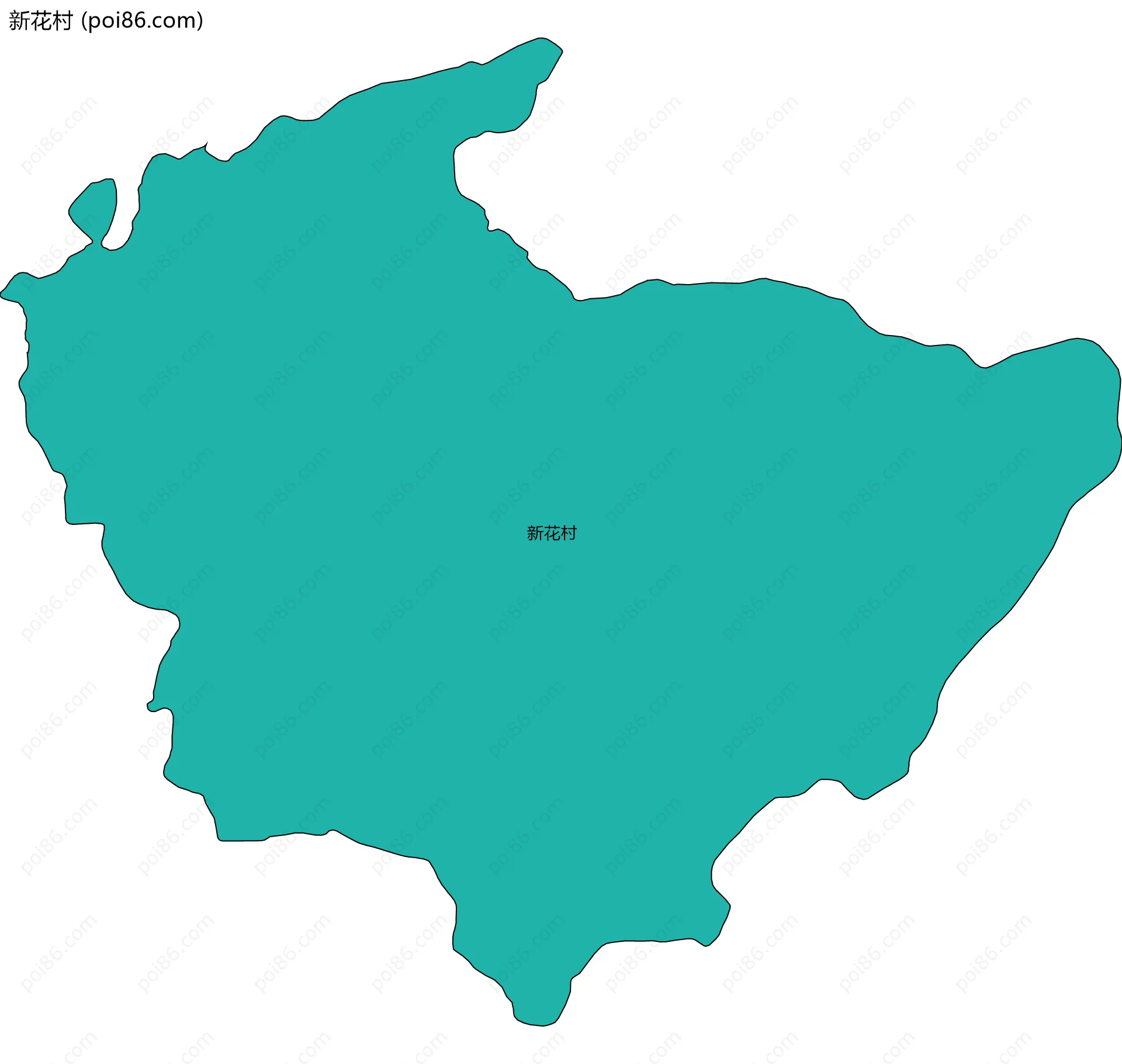 新花村边界地图