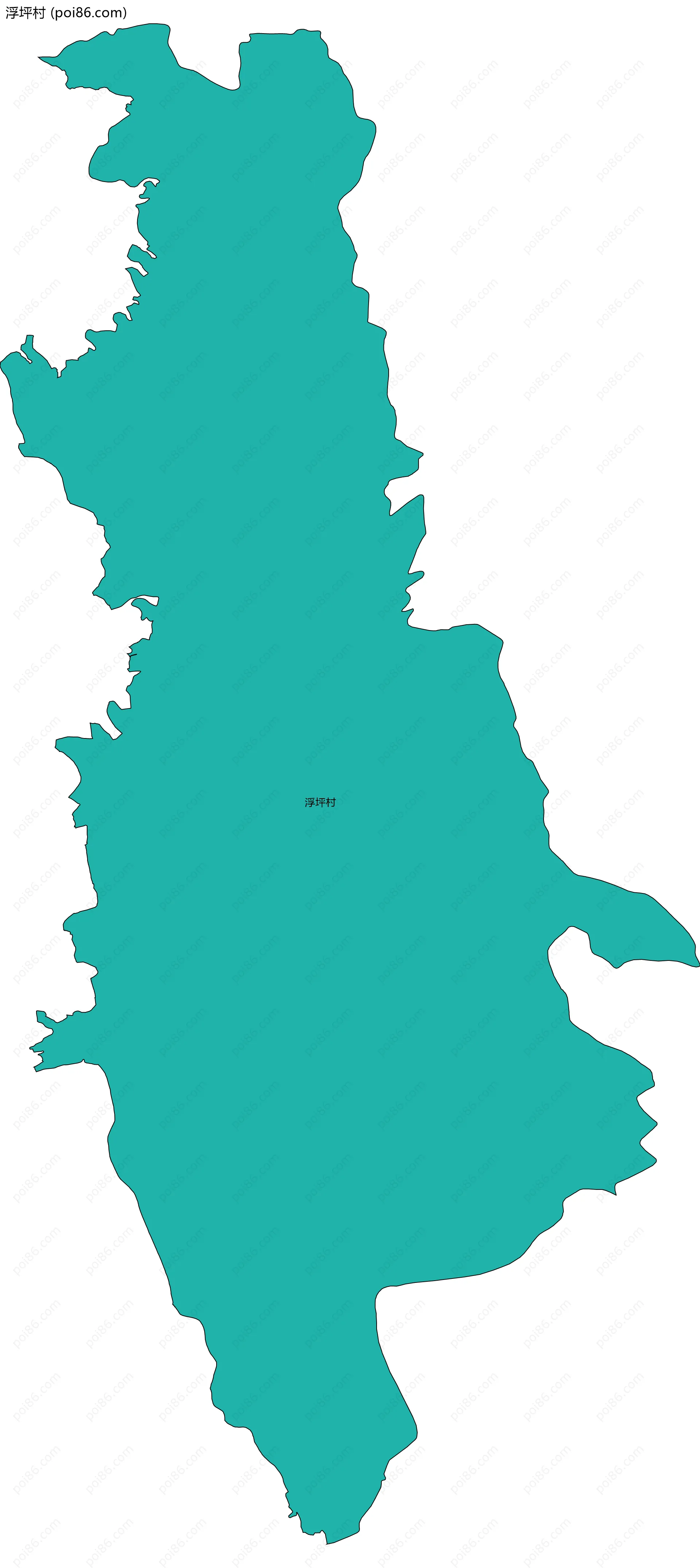 浮坪村边界地图