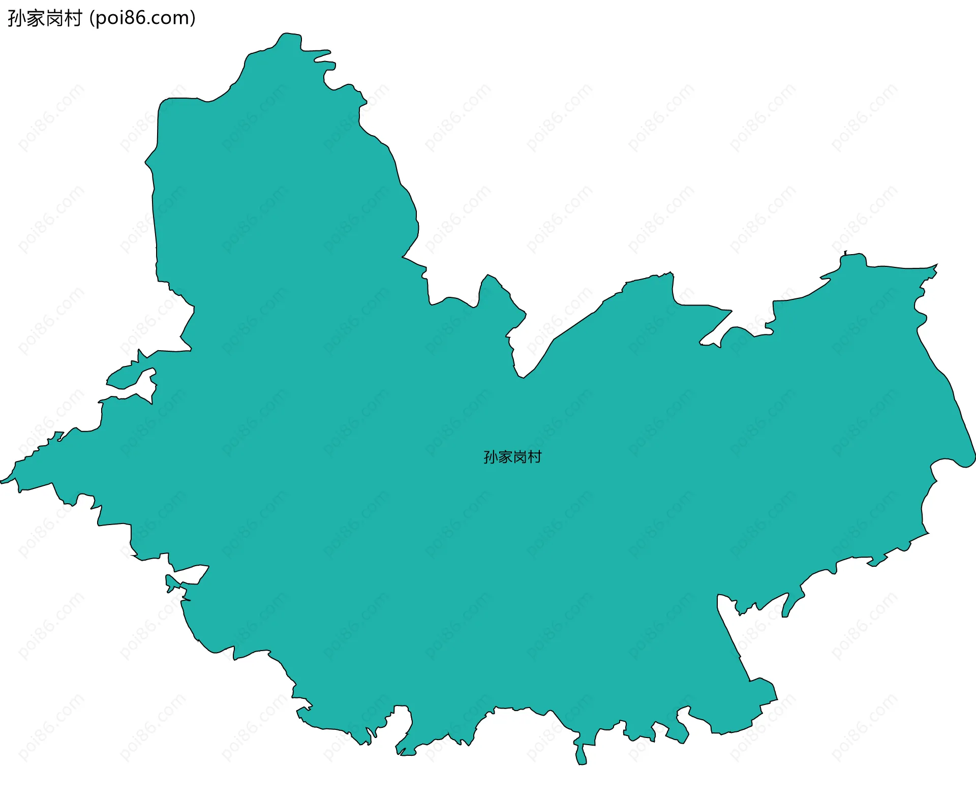 孙家岗村边界地图