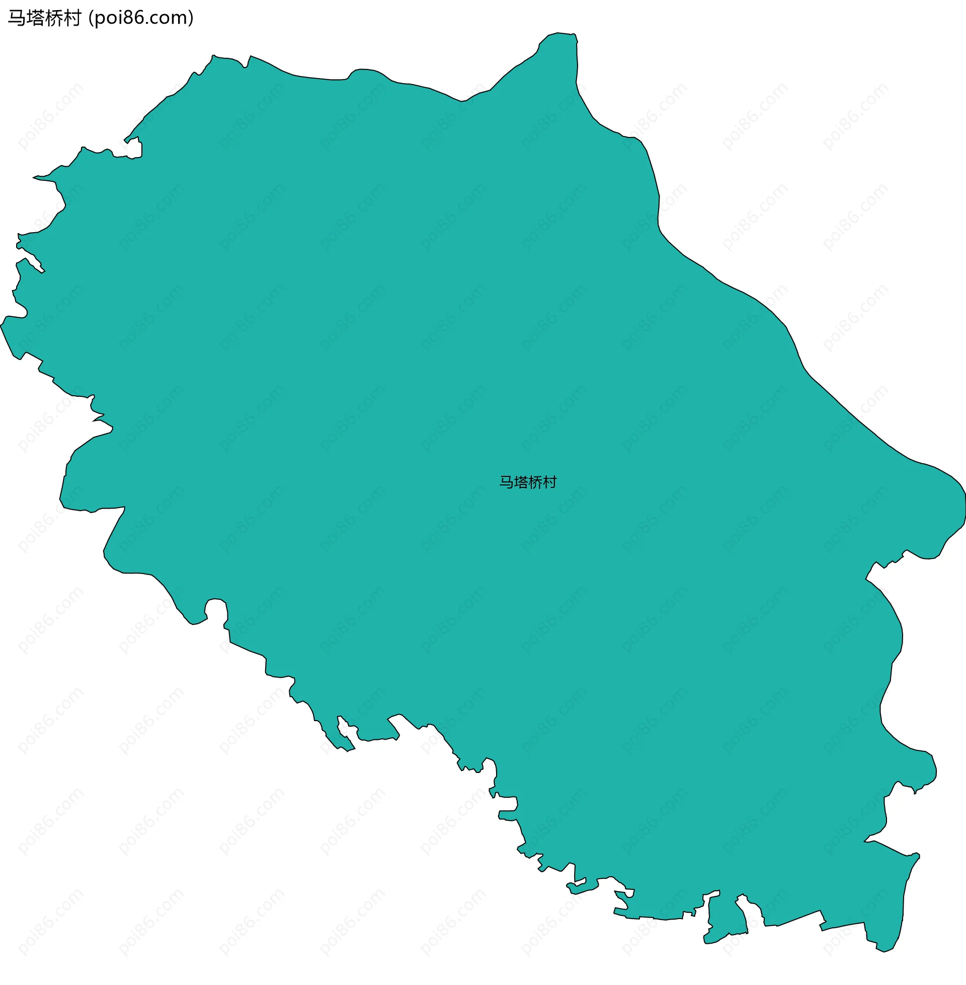 马塔桥村边界地图