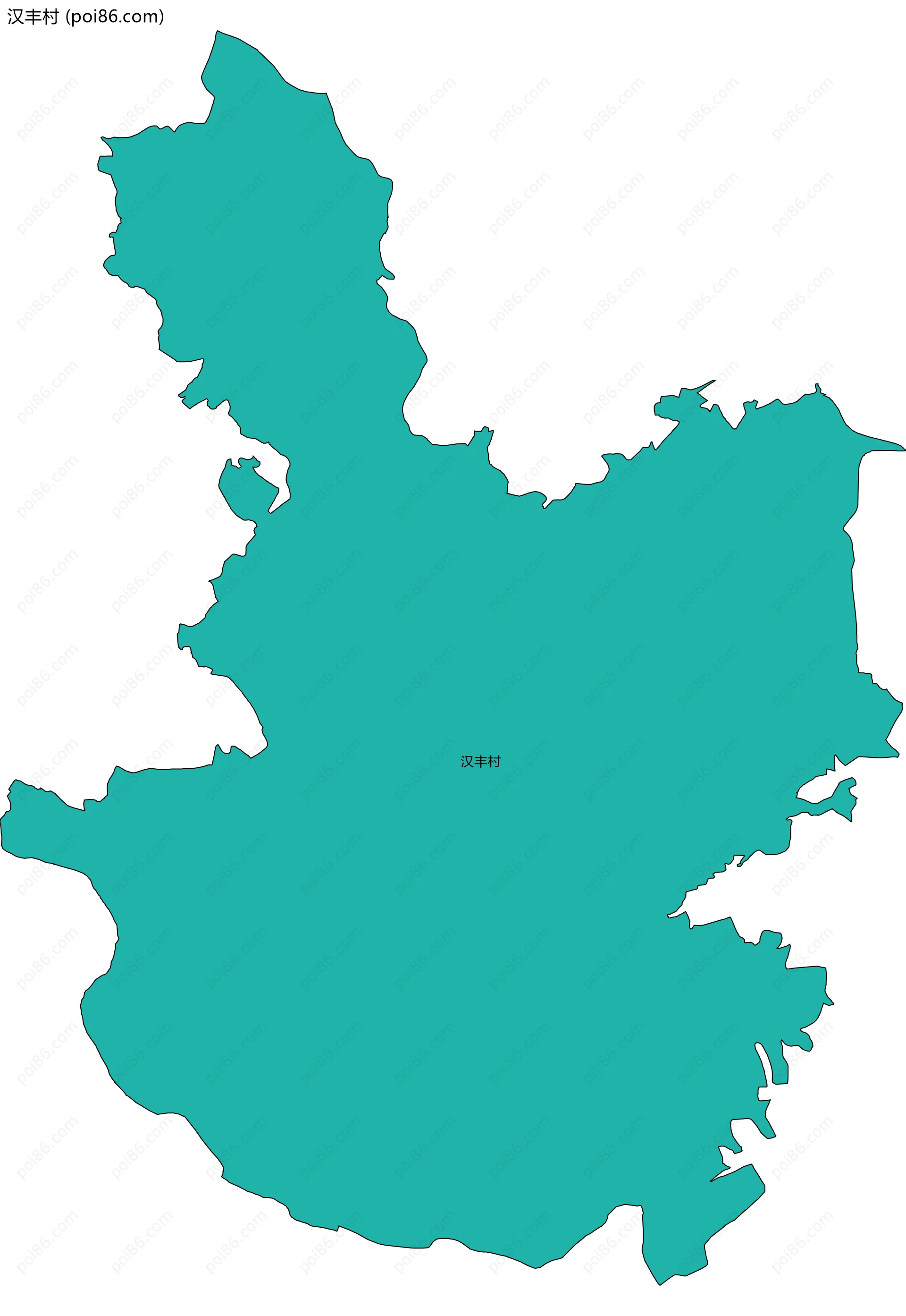 汉丰村边界地图